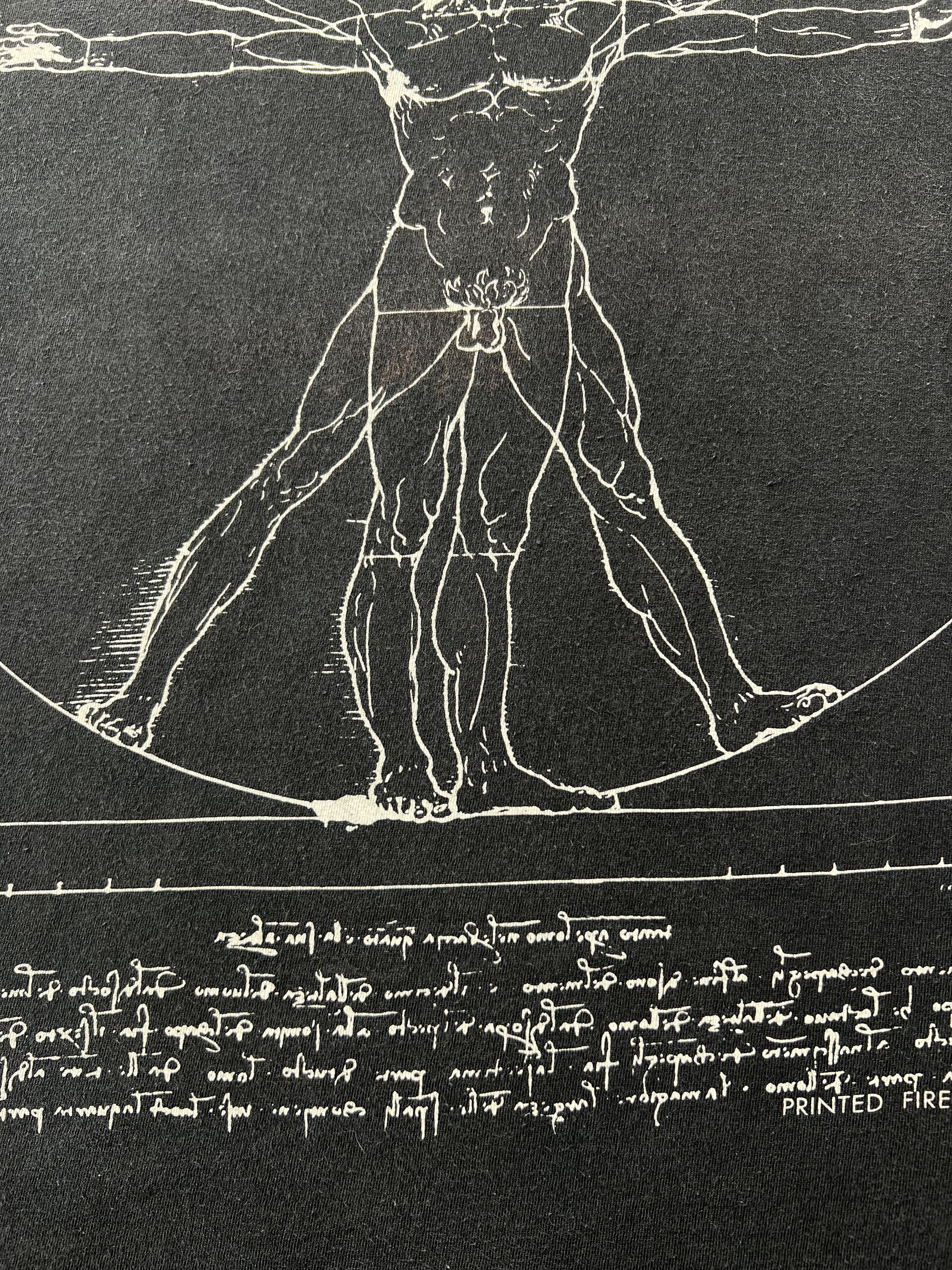 Arts & Science Vintage 90s Leornardo Da Vinci Vitruvian Man Human Anatomy Size US L / EU 52-54 / 3 - 7 Thumbnail