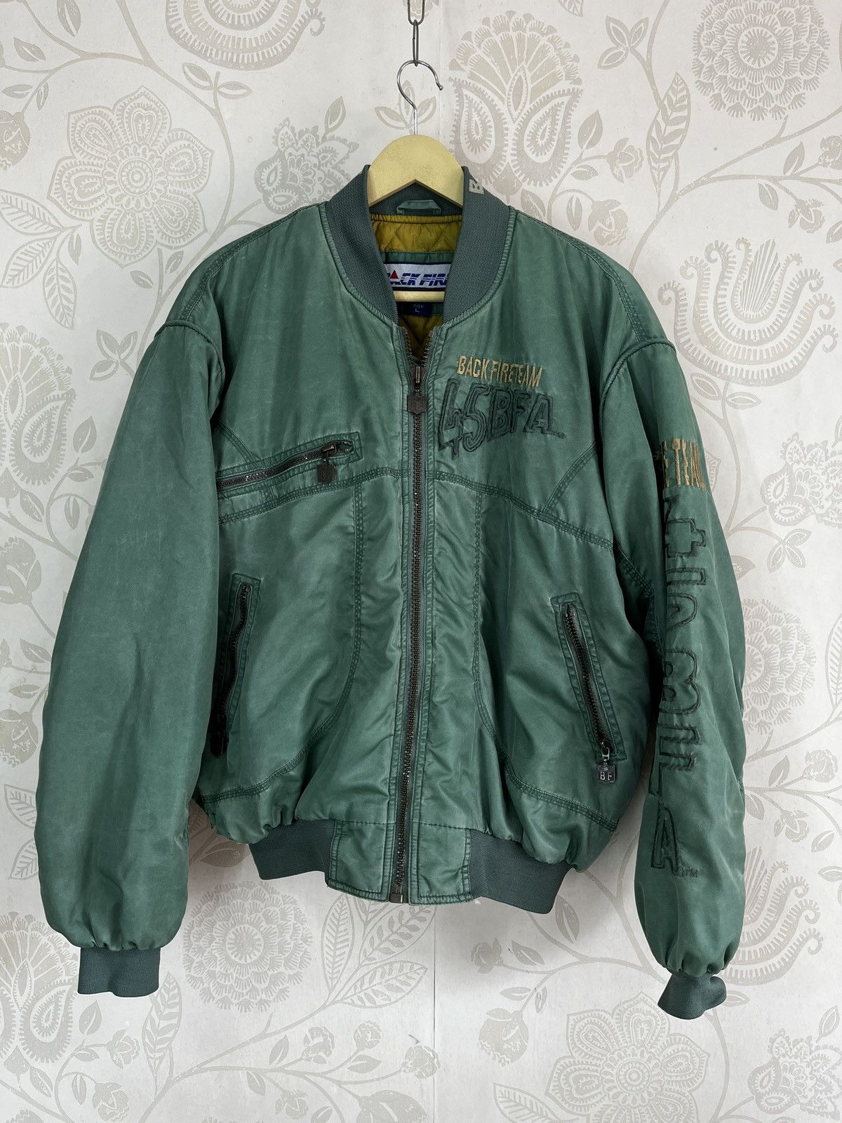 45rpm × Vintage Vintage 45RPM BFA Back Fire Bomber Jacket Size US L / EU 52-54 / 3 - 3 Thumbnail