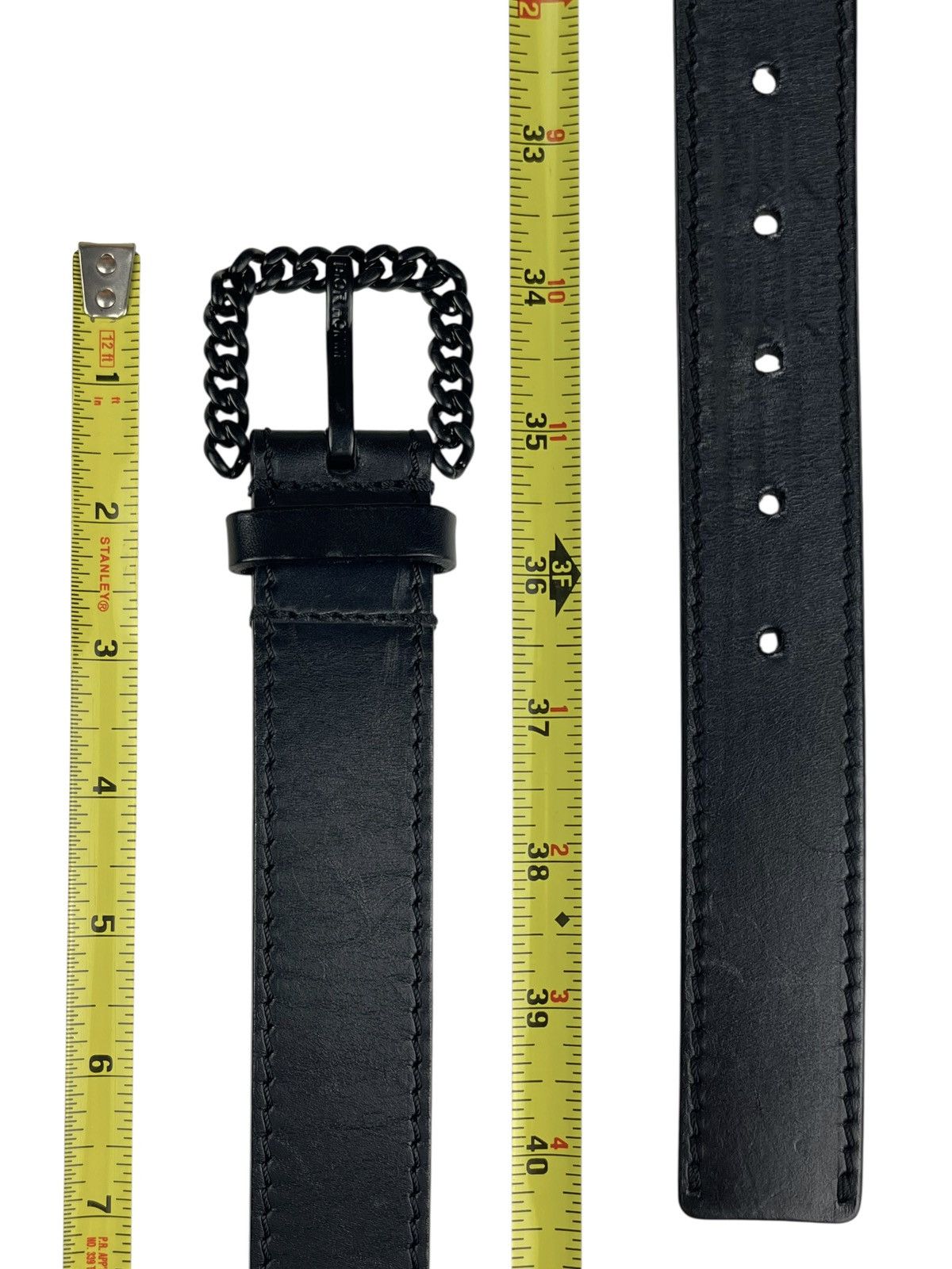 Dior × Hedi Slimane AW06 Dior Homme Hedi Slimane Chain Link Buckle Leather Belt Size ONE SIZE - 6 Thumbnail