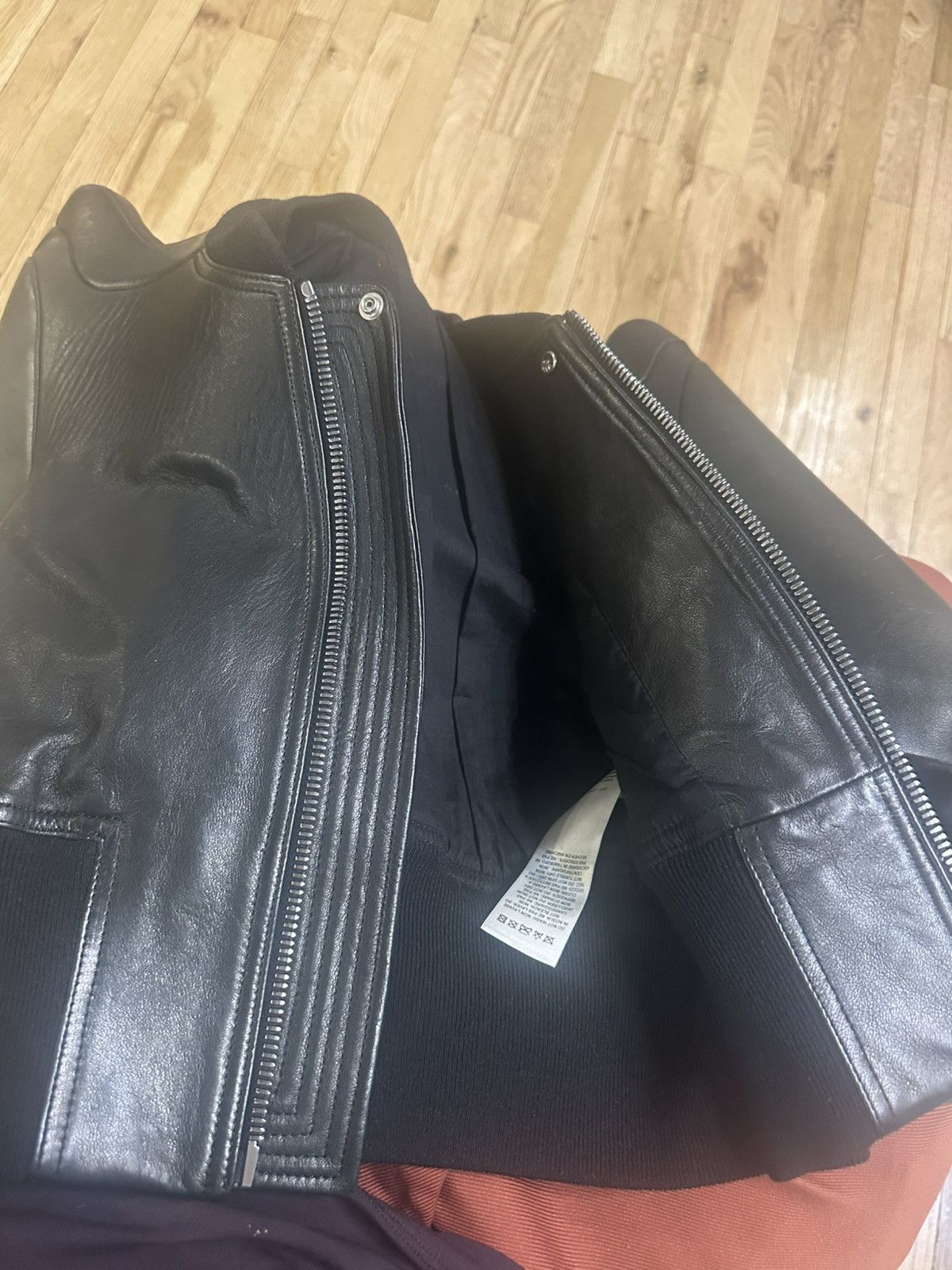 Rick Owens Rick Owens SS23 “EDFU” Tec Shoulder Lambskin Leather Jacket Size S / US 4 / IT 40 - 5 Thumbnail