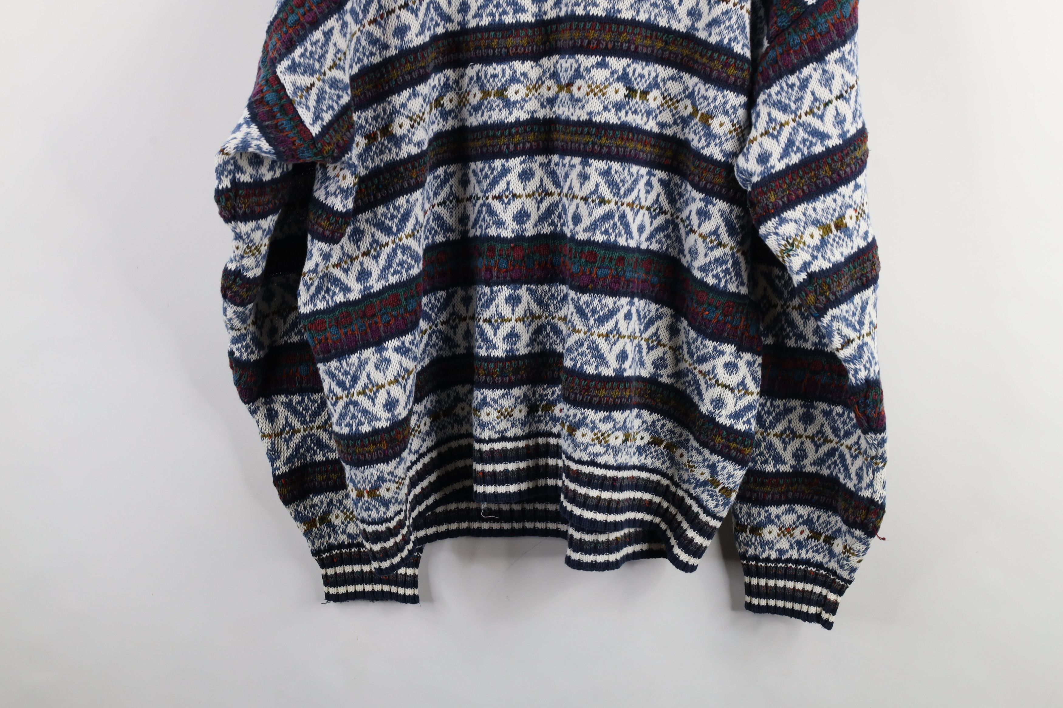 Vintage Vintage 90s Coogi Style Rainbow Fair Isle Knit Sweater Size US L / EU 52-54 / 3 - 10 Thumbnail