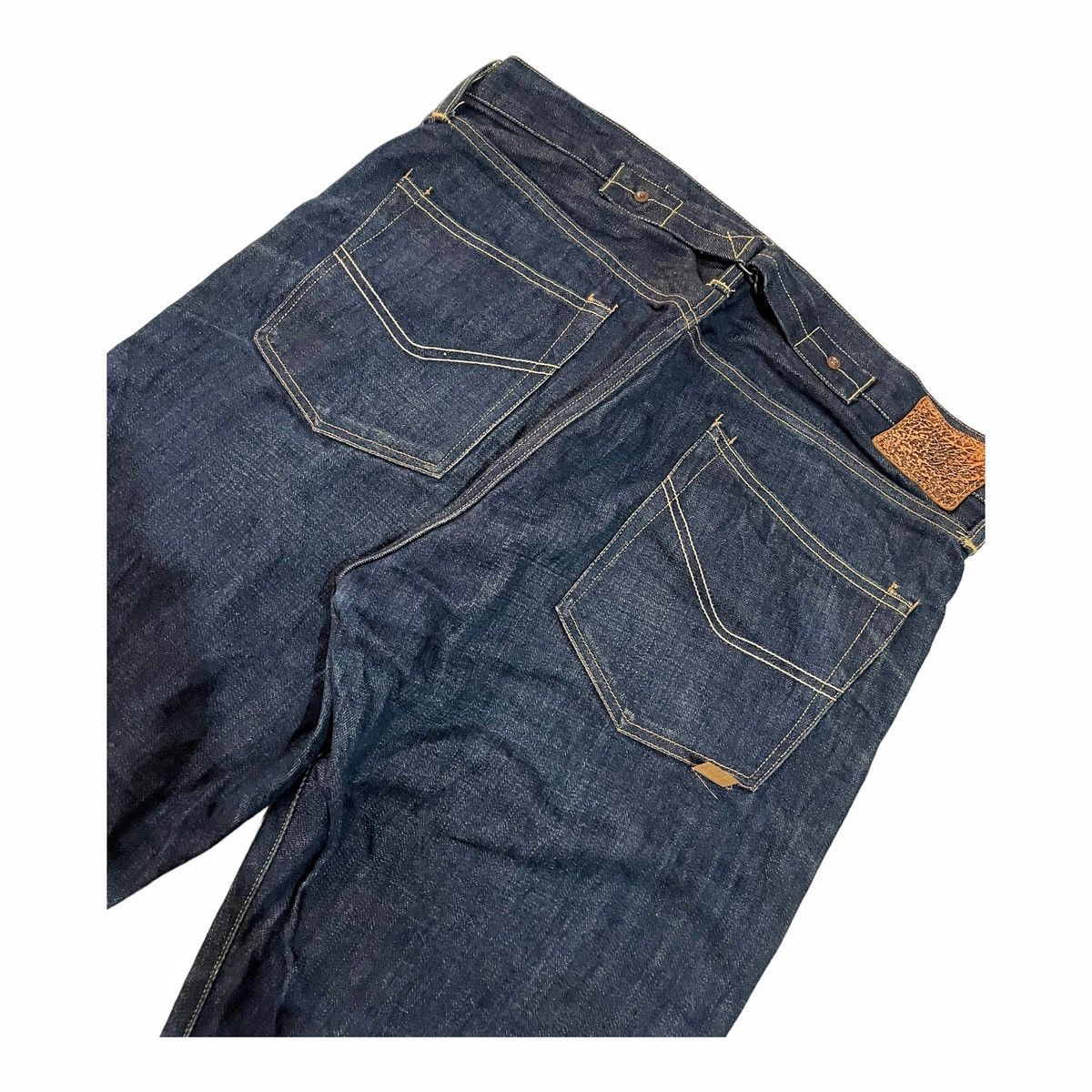 Japanese Brand Canton Overalls & Co Denim Work Pants With Buckle Back Size US 34 / EU 50 - 6 Thumbnail