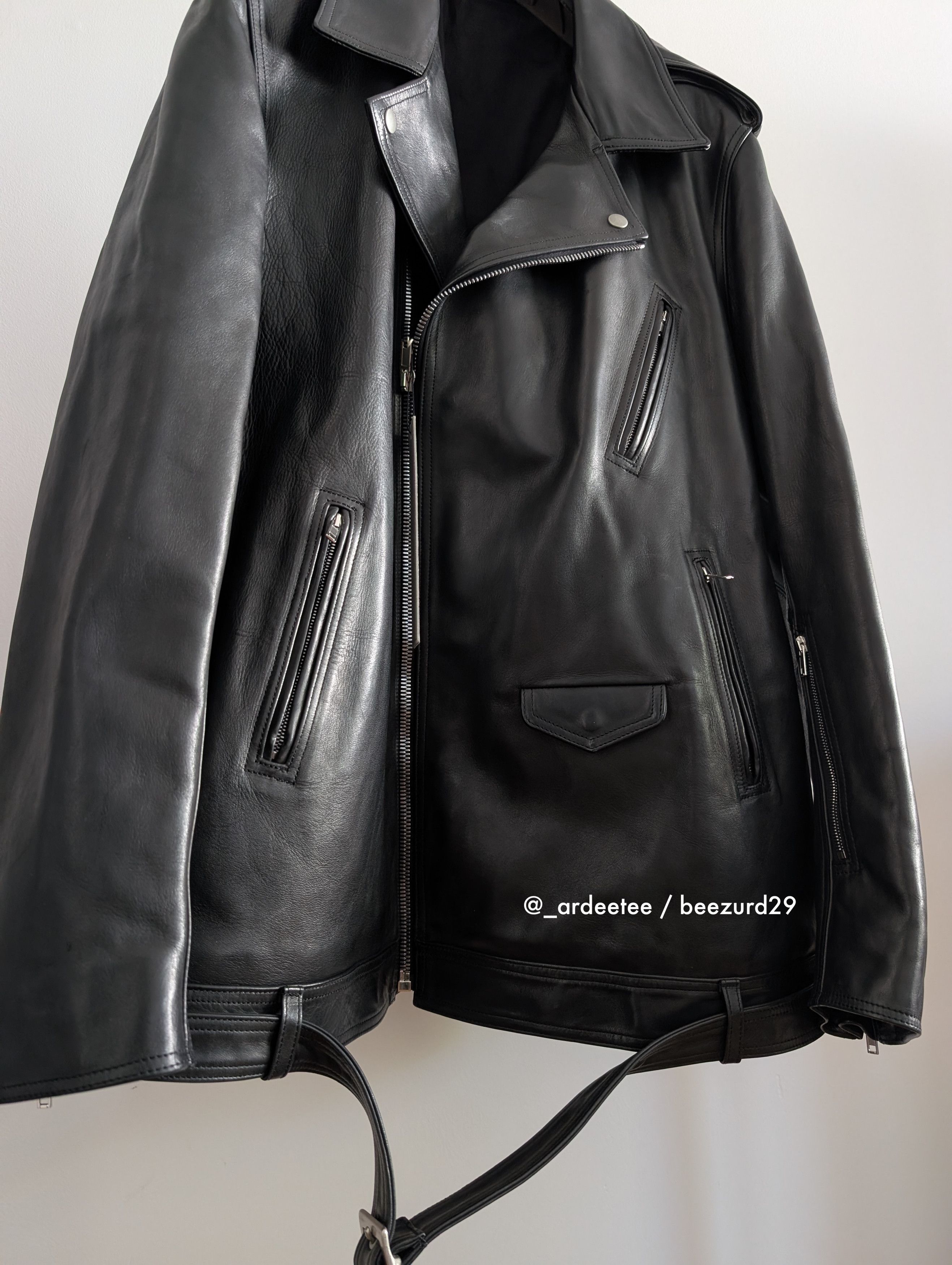 Rick Owens 💥SAMPLE HEAVY LEATHER JUMBO LUKE STOOGES JACKET Size US M / EU 48-50 / 2 - 6 Thumbnail