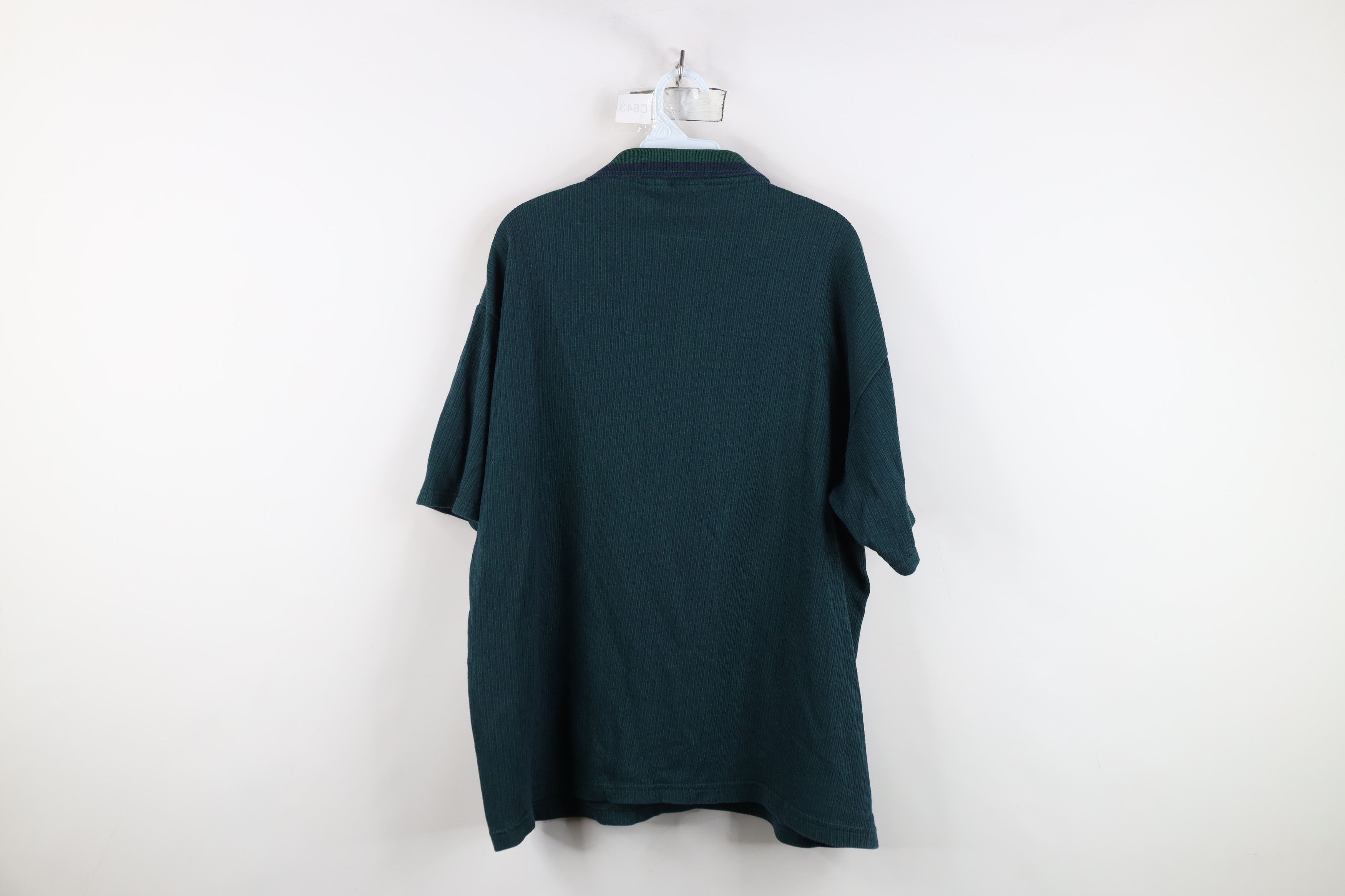 Vintage Vintage 90s Streetwear Ribbed Knit Golf Polo Shirt USA Size US XL / EU 56 / 4 - 10 Thumbnail