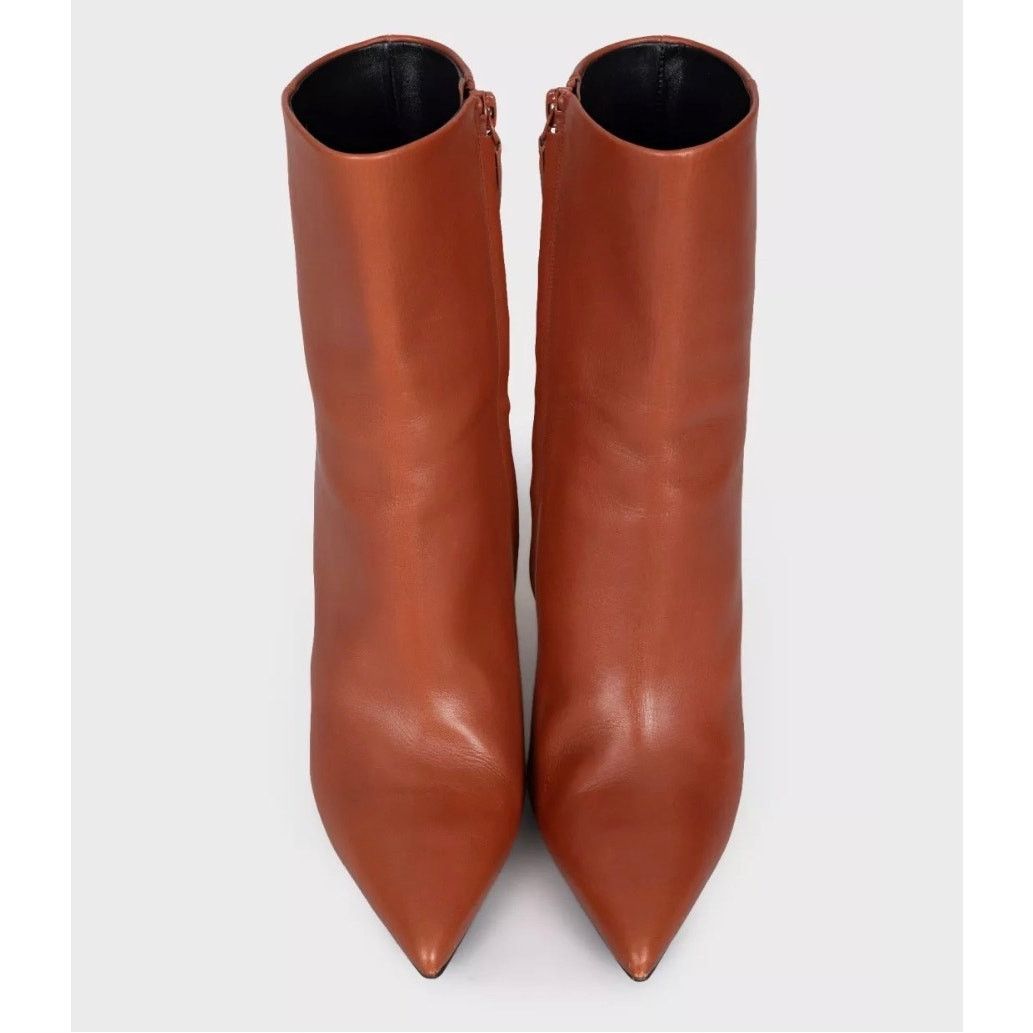Balenciaga Balenciaga Brown Leather Pointed Toe Ankle Boots Size 39 Size US 8 / IT 38 - 2 Thumbnail