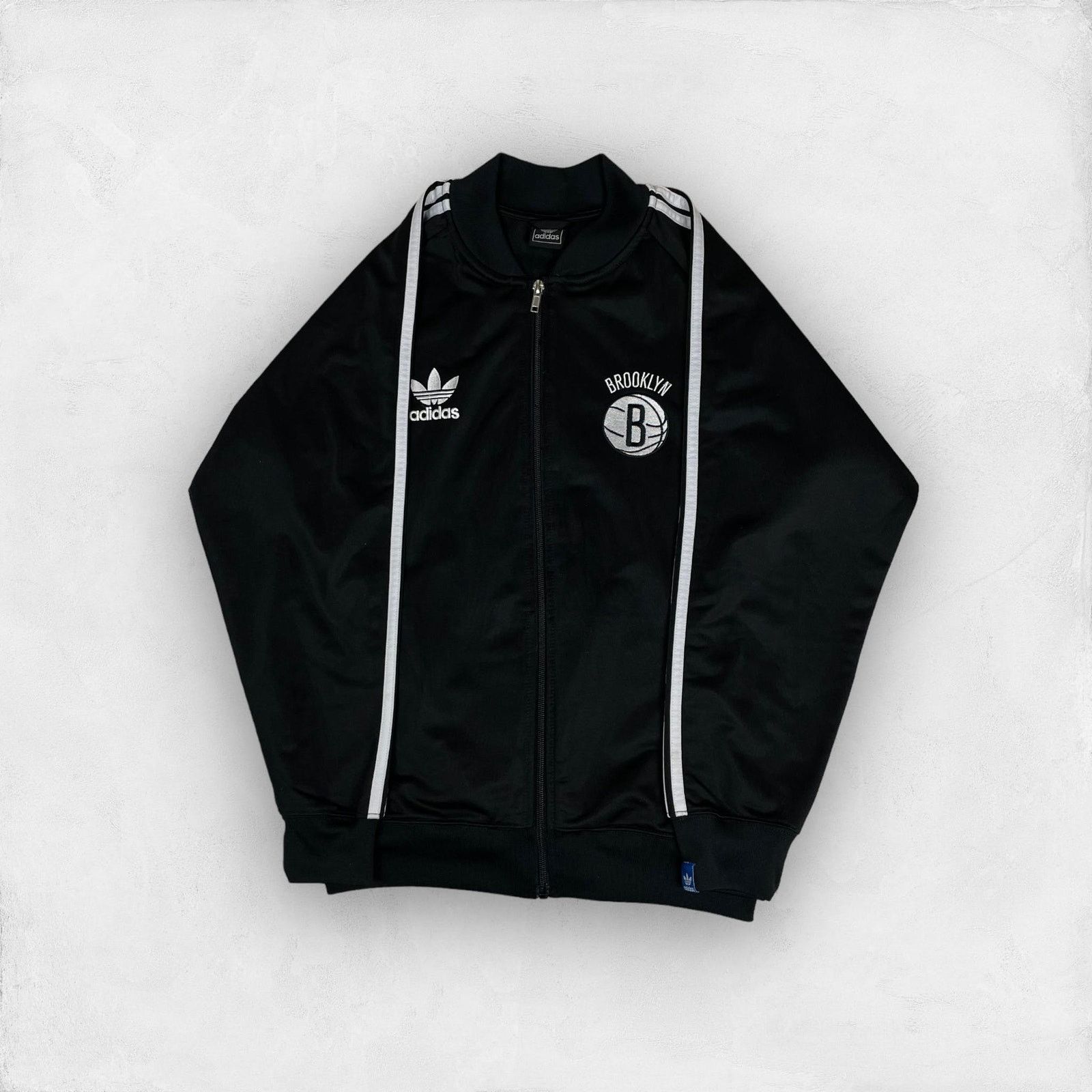Adidas × NBA Adidas Men's Black Brooklyn Nets Basketball Team Jacket S Size US S / EU 44-46 / 1 - 1 Thumbnail