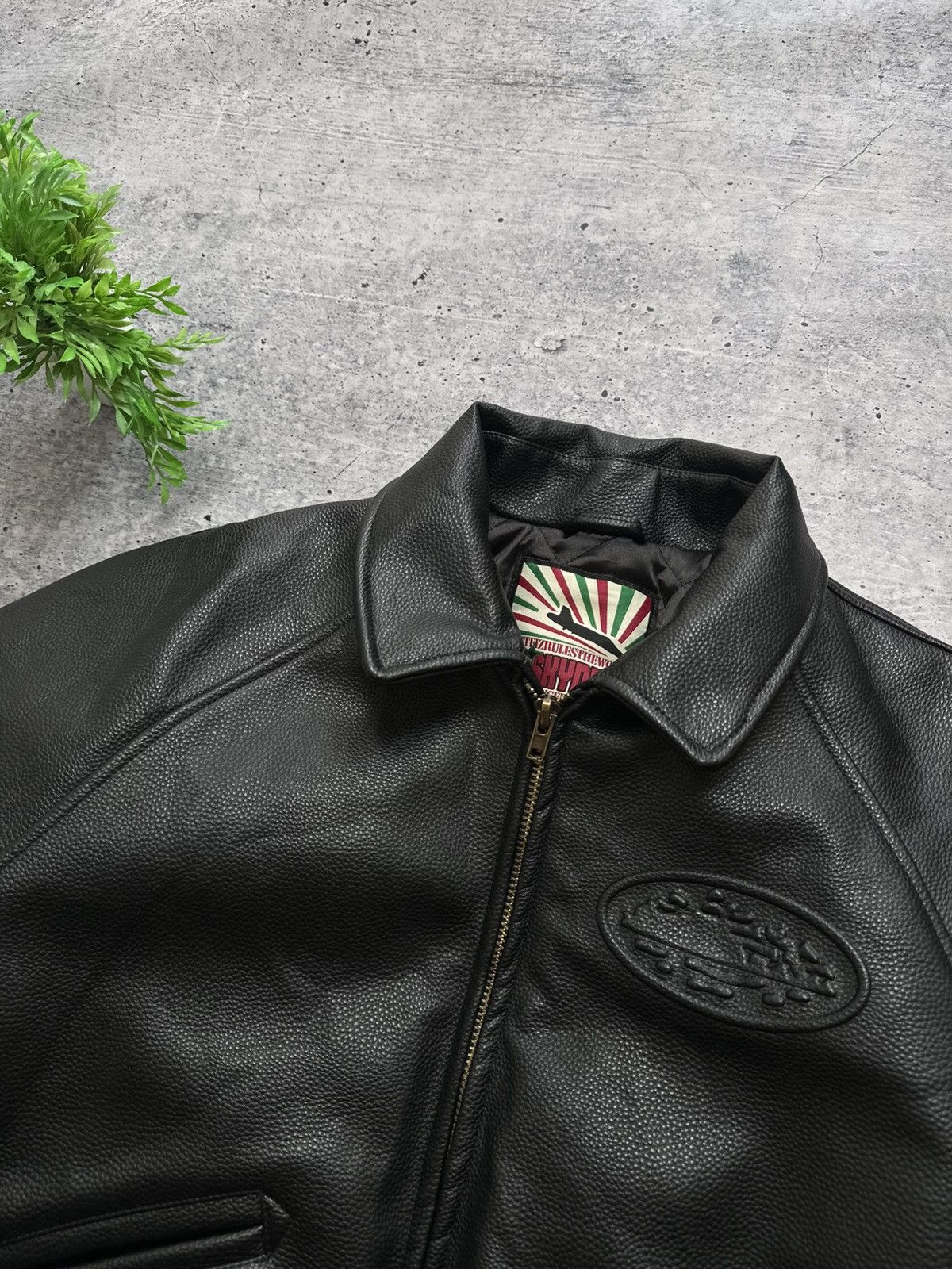 Corteiz Corteiz RTW Da Skydive Y2K Leather Casual Jacket Bomber Size US XL / EU 56 / 4 - 5 Thumbnail