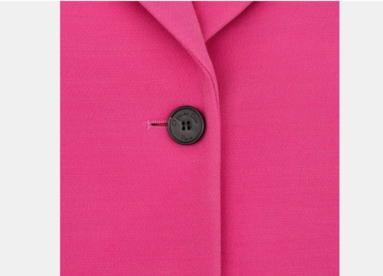 Dior o1w1db10325 411V3 Fitted Jacket in Passion Pink Size S / US 4 / IT 40 - 3 Thumbnail