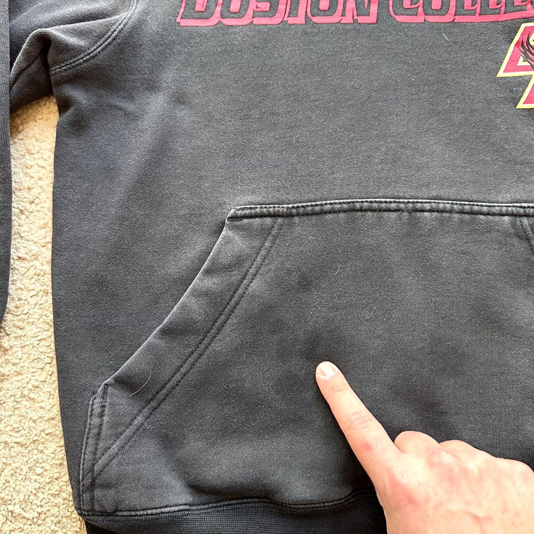Vintage Champs Boston College Sweatshirt Womens Small Hoodie Pullover Black College Size S / US 4 / IT 40 - 6 Thumbnail