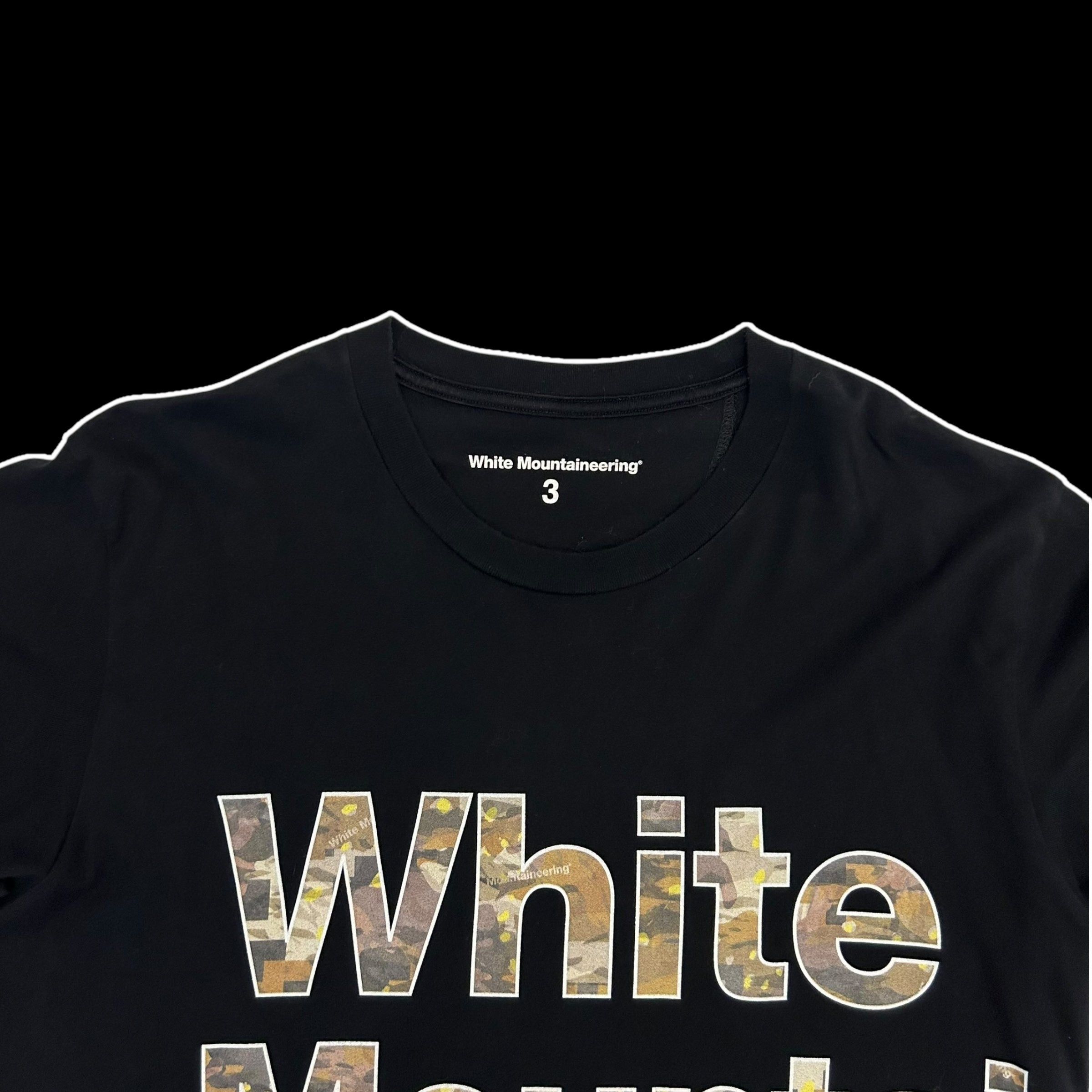 White Mountaineering White Mountaineering Spell Out T-Shirt Black/Camo (Fits M-L) Size US XL / EU 56 / 4 - 4 Thumbnail
