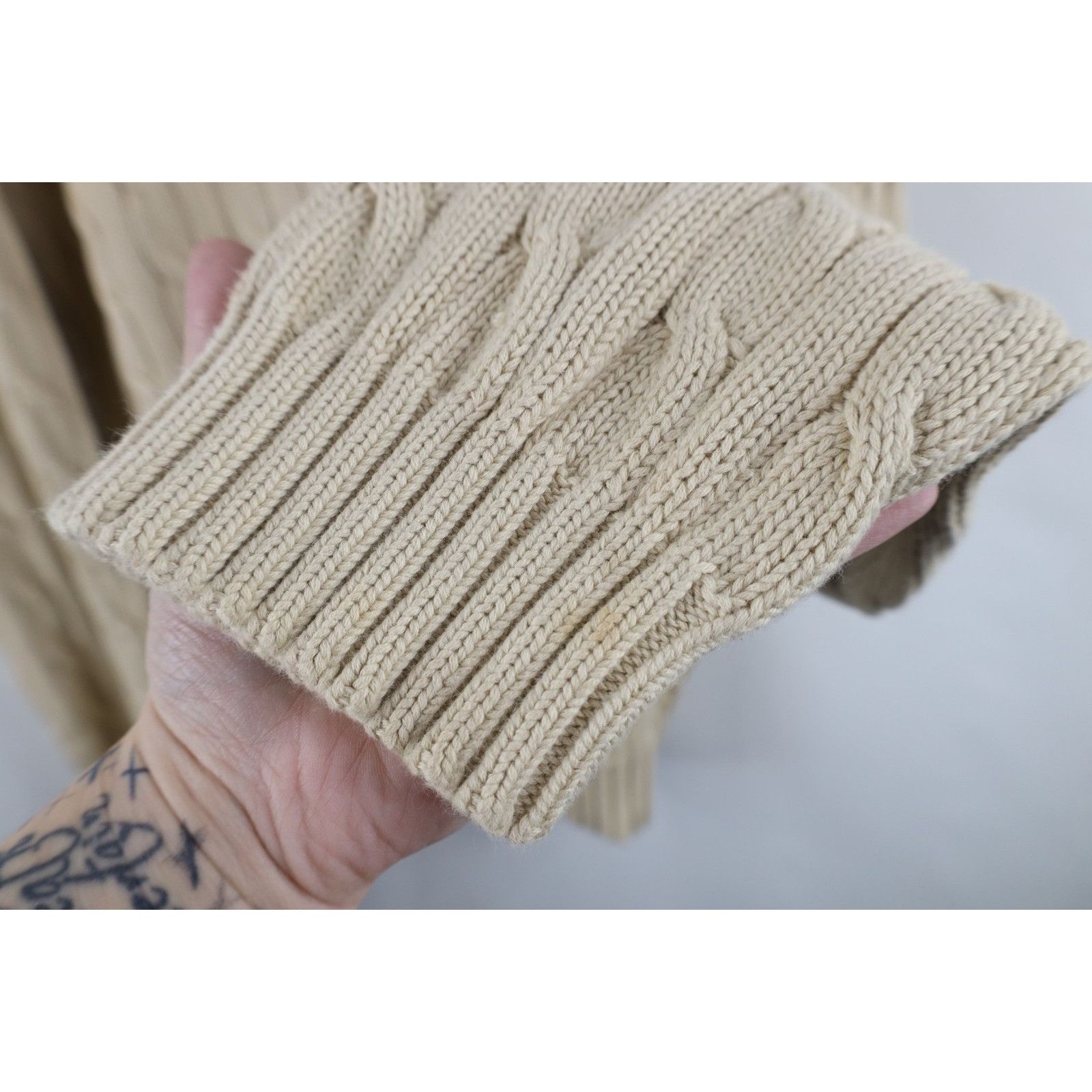 Polo Ralph Lauren Vintage 90s Ralph Lauren Chunky Cotton Cable Knit Sweater Size US XXL / EU 58 / 5 - 7 Thumbnail