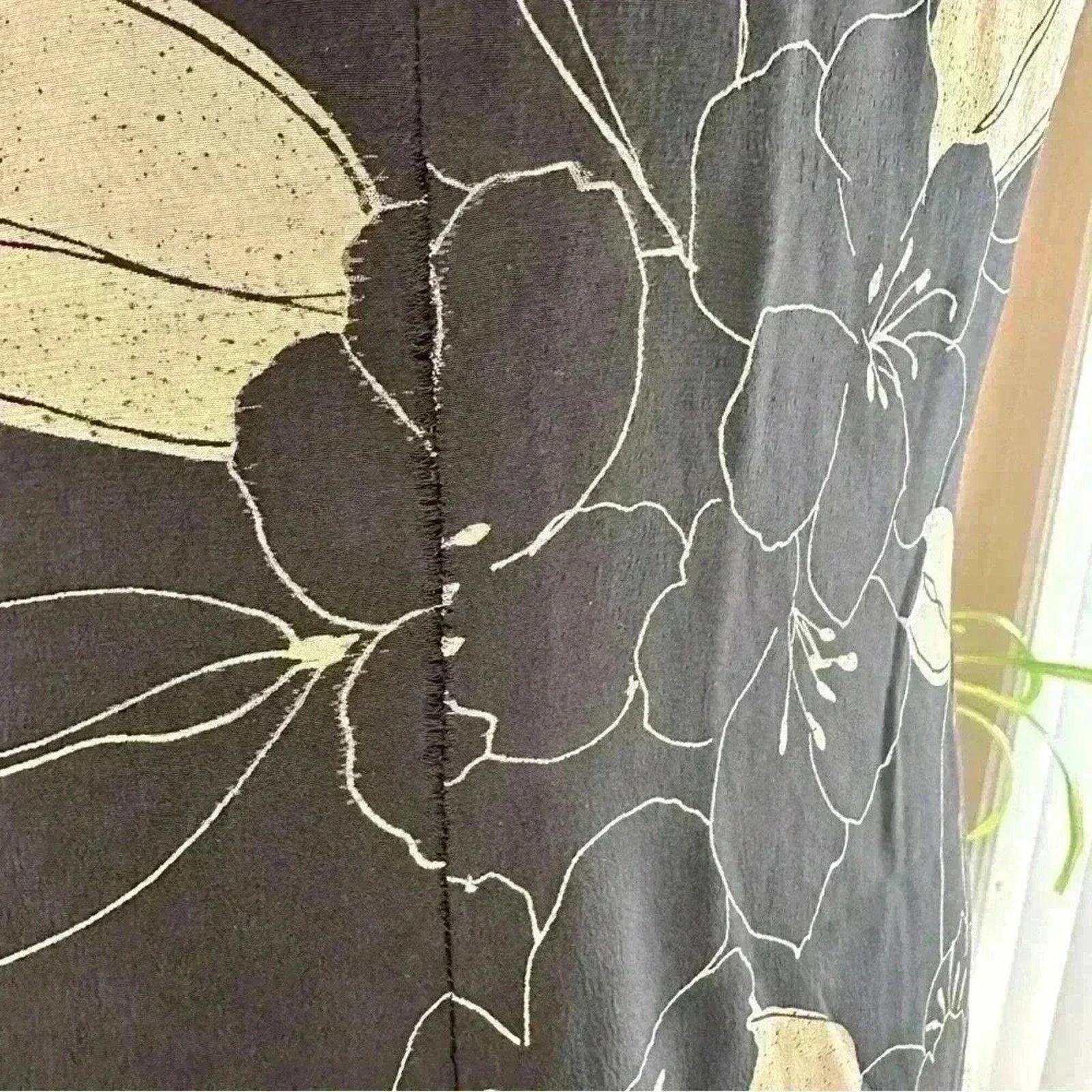 Max Mara MAX MARA Pura Seta Black Ivory Floral SILK Dress 8 Size M / US 6-8 / IT 42-44 - 6 Thumbnail