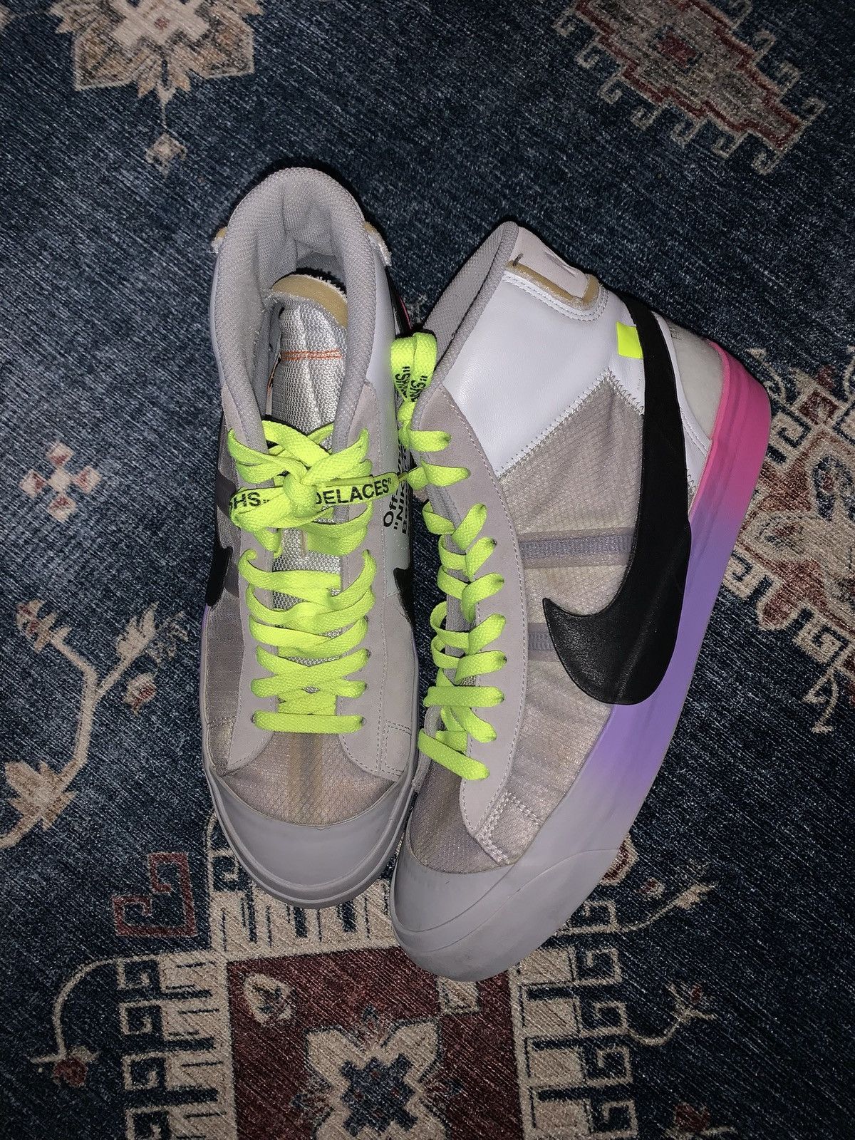 Nike 2018 Nike Blazer Mid Off-White Wolf Grey Serena Queen Size US 11.5 / EU 44-45 - 11 Thumbnail