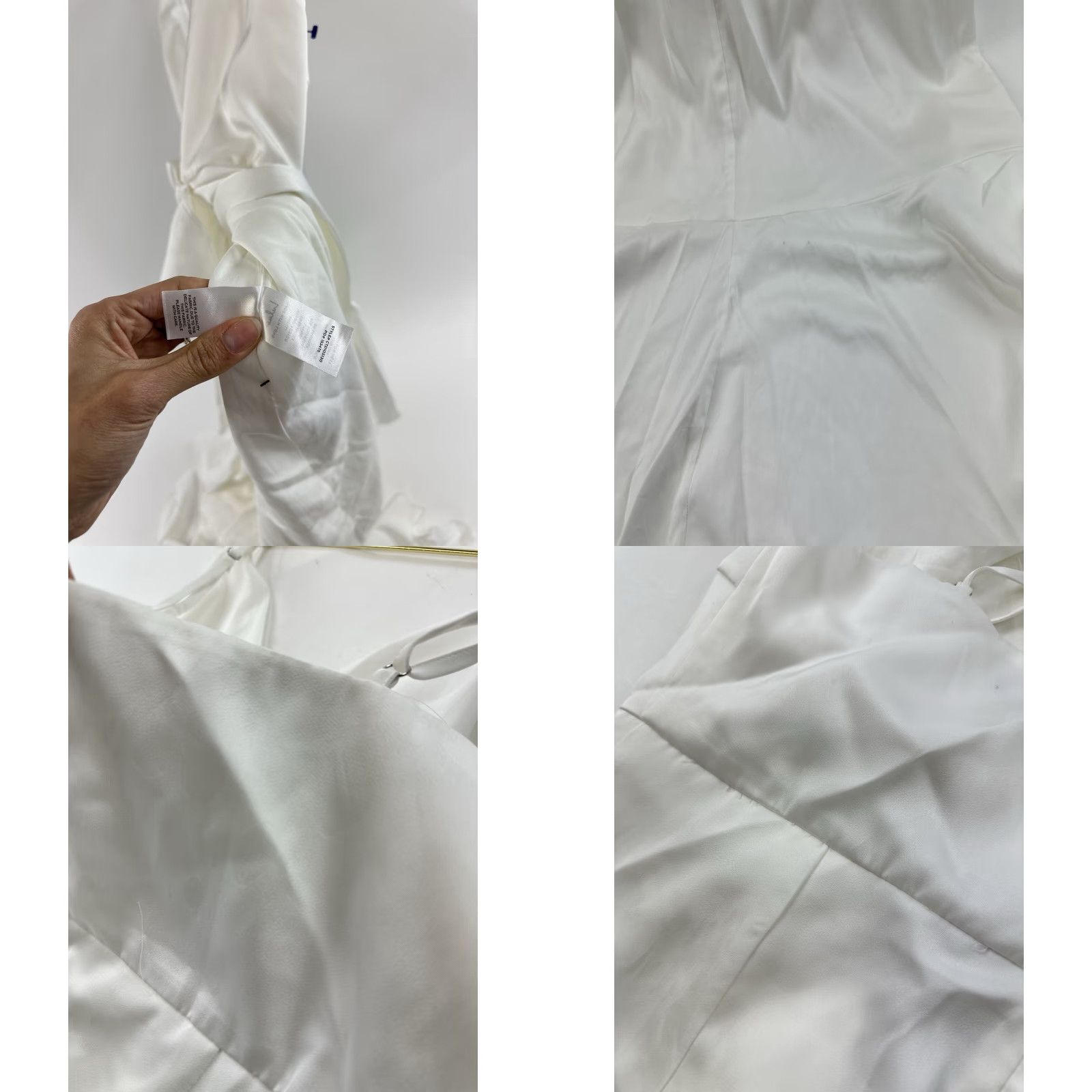 Lulus NWT Lulus Dress Women's XL White Satin Ruffle High Low Enchanted Moments V-Neck Sleeveless Midi Wedding Maxi Party/Cocktail Formal Size XL / US 12-14 / IT 48-50 - 8 Thumbnail