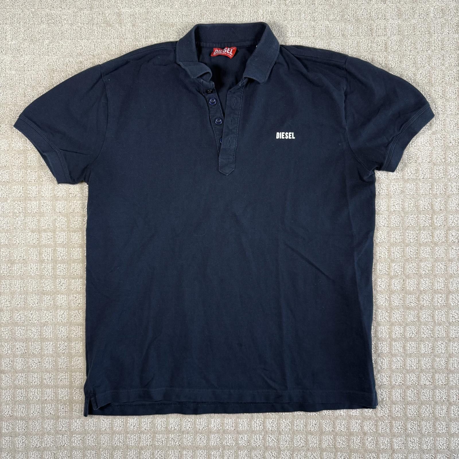 Diesel Vintage Diesel Polo Shirt Navy Y2K Mens Large Size US L / EU 52-54 / 3 - 1 Thumbnail