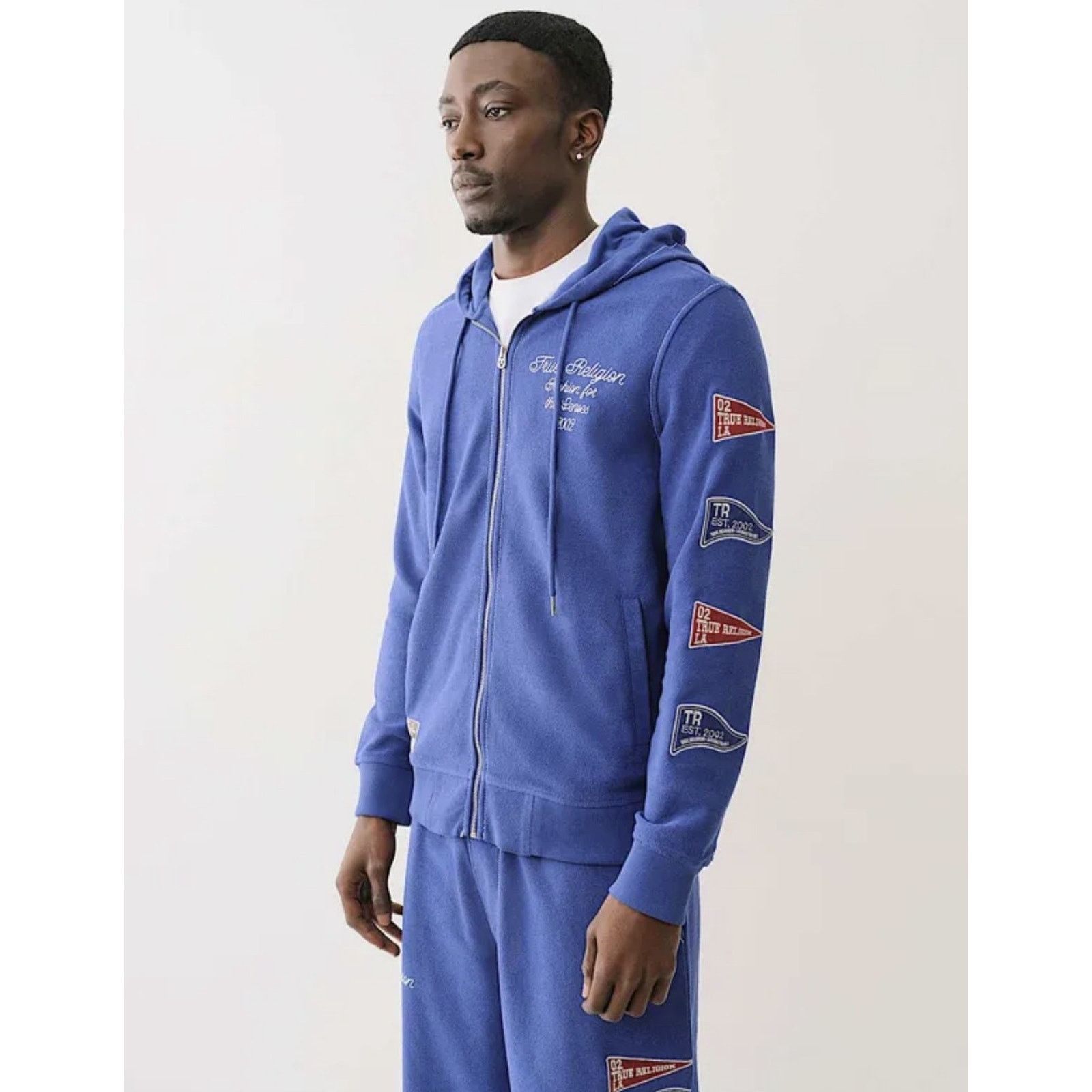 True Religion True Religion Hoodie Large Blue Reverse Terry Zip Up NWT Size US L / EU 52-54 / 3 - 3 Thumbnail