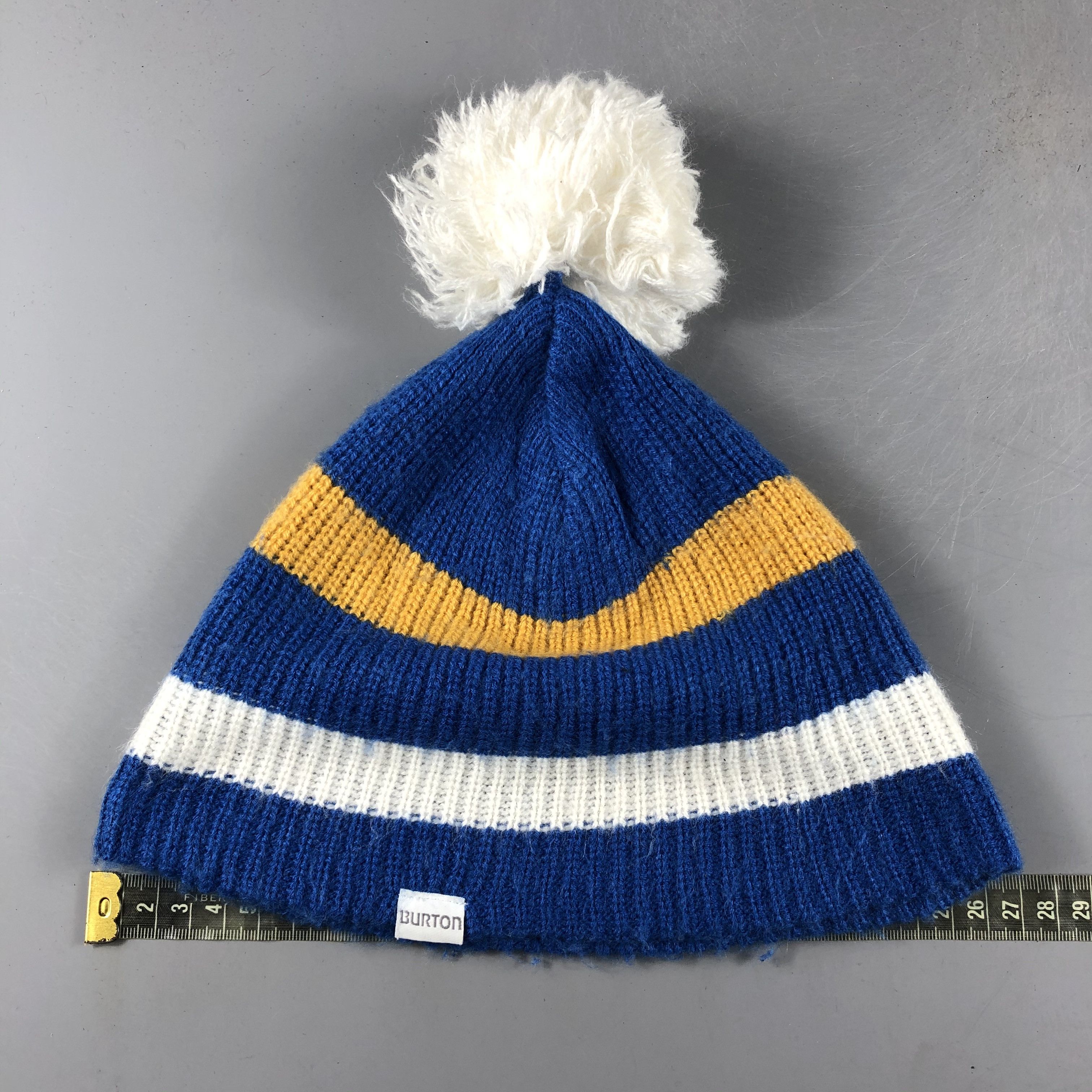 Burton × Vintage Burton Stripe Bobble Beanie Snow Hat Snow Cap -D521 Size ONE SIZE - 3 Thumbnail