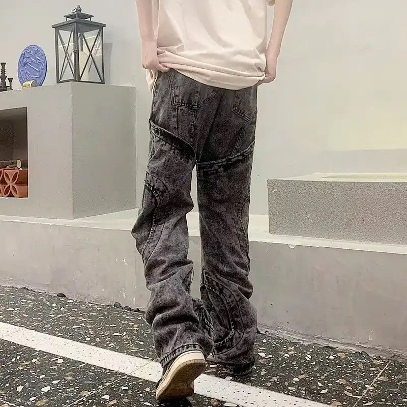 Japanese Brand × Vintage Cyber Y2K Fashion Baggy Pleated Stacked Jeans Size US 32 / EU 48 - 2 Thumbnail