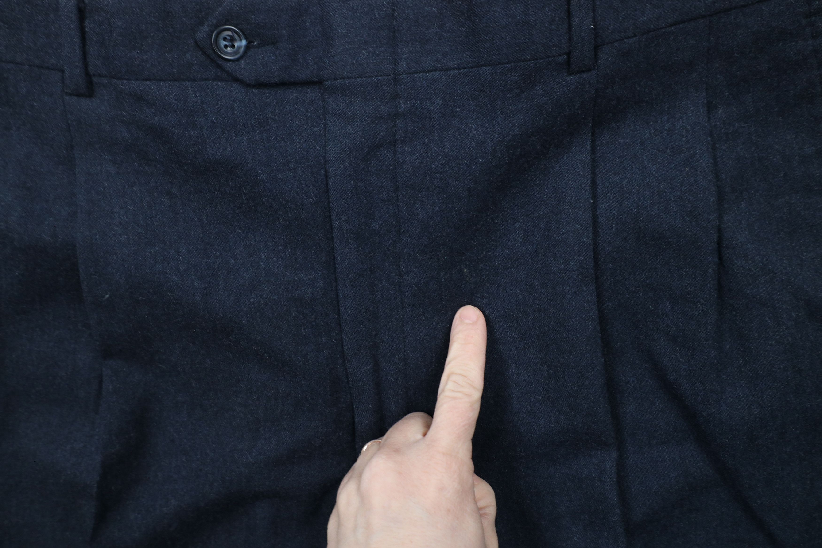 Vintage 70s Saks Fifth Avenue Wide Leg Chino Pants Blue USA
