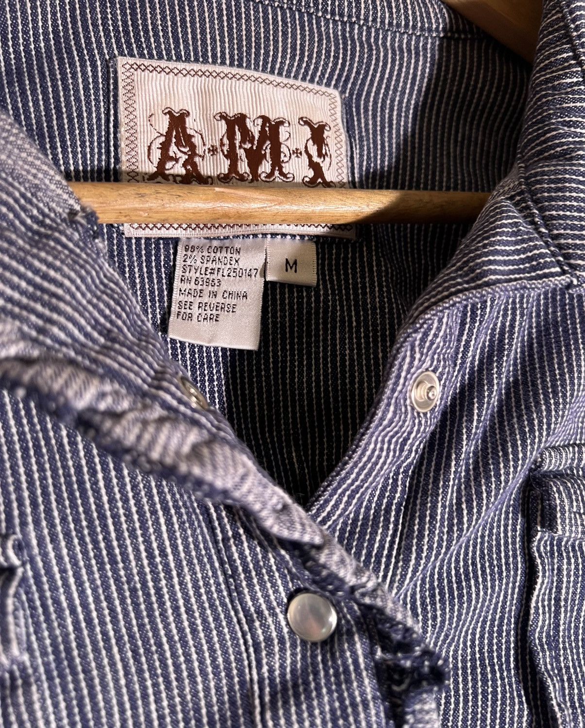 Vintage Y2K 2000’s VTG Vintage AMI Pinstripe Ruffled Retro Shirt Size M / US 6-8 / IT 42-44 - 10 Thumbnail