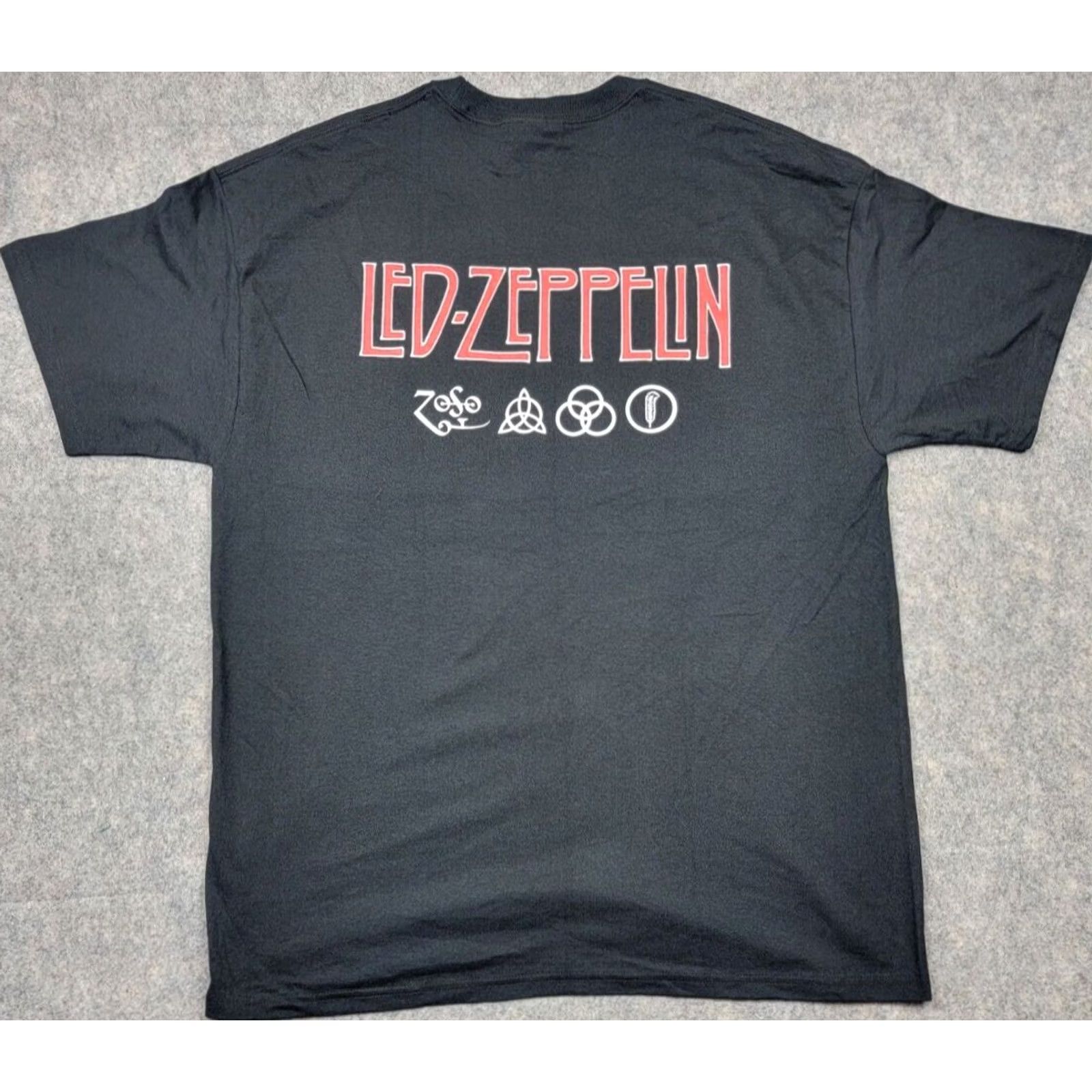 Hanes Led Zeppelin Shirt Adult XL Black Stairway To Heaven Zoso Hanes Heavyweight Band, Music, Rock Shirt Mens XL Black Hanes Shirt Size US XL / EU 56 / 4 - 5 Thumbnail