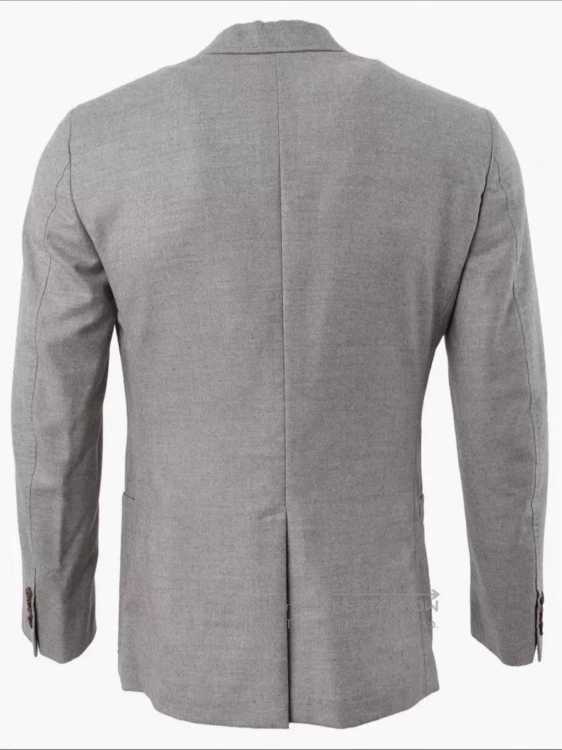 Hermes Hermes Light Gray Cashmere Suit Jacket Size 46R - 2 Thumbnail