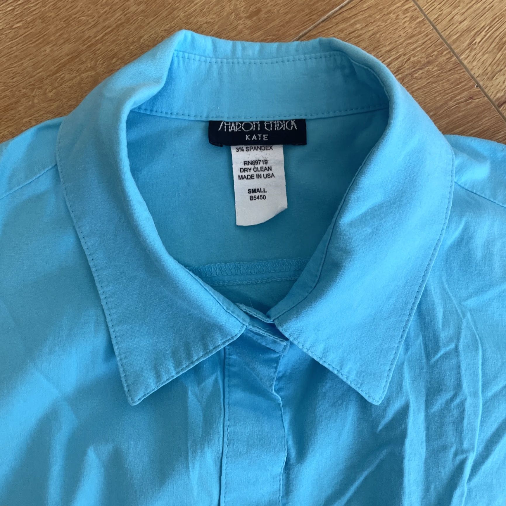Altea VINTAGE Sharon Endick Vest Top Women’s Small Teal Blue 90s Sleeveless Button-Up Y2K, Casual, Cotton Blend, Blue, 90s, Bohemian, Women, Small Size S / US 4 / IT 40 - 3 Thumbnail