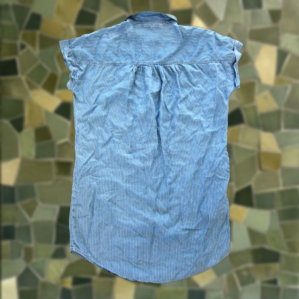 Vintage Thread + Supply Blue White Stripe Shirt Dress M Mens? Size M / US 6-8 / IT 42-44 - 1 Thumbnail
