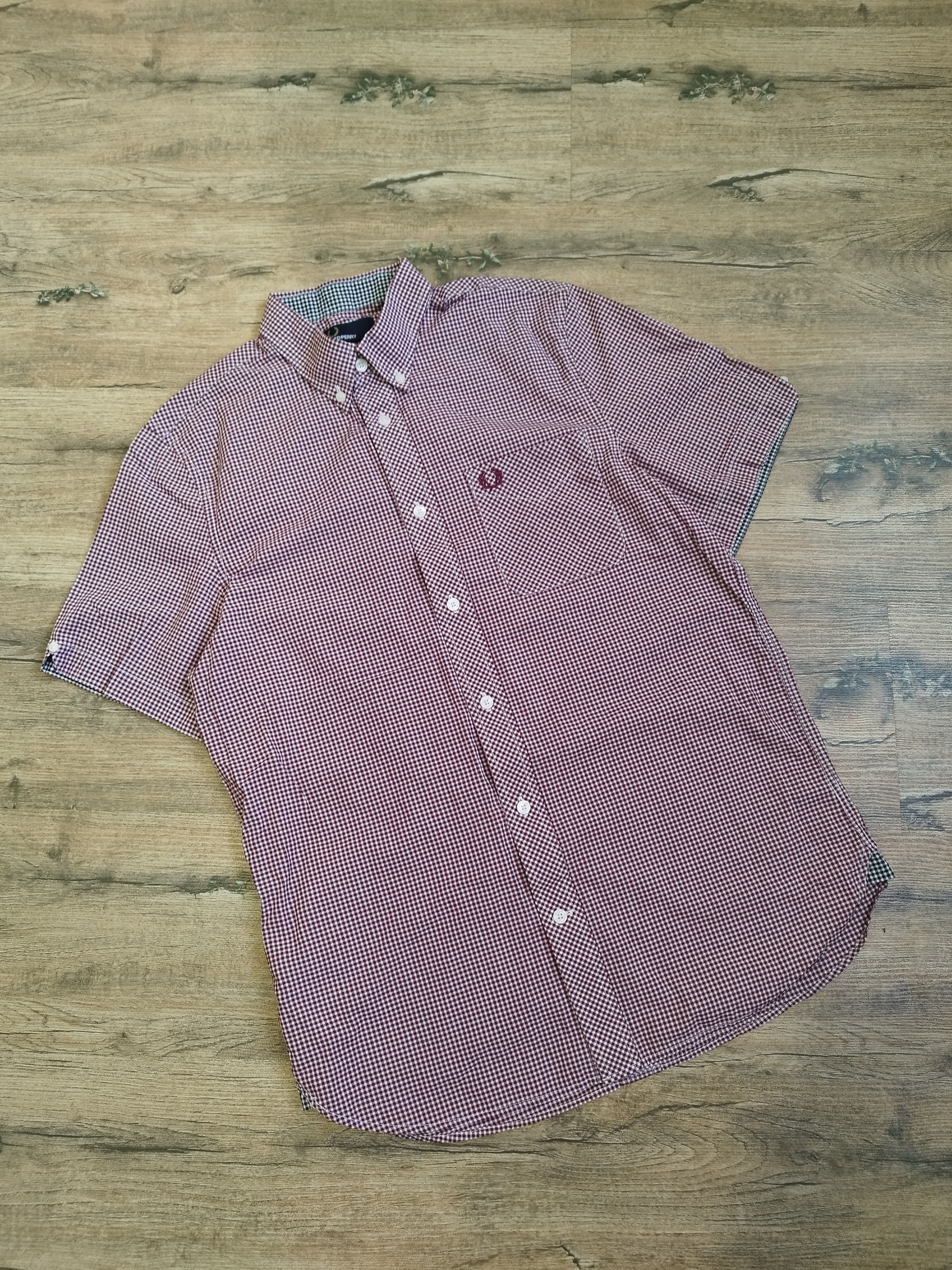 Fred Perry Fred Perry Button-Down Short Sleeve plaid Shirt mens M size Size US M / EU 48-50 / 2 - 1 Thumbnail