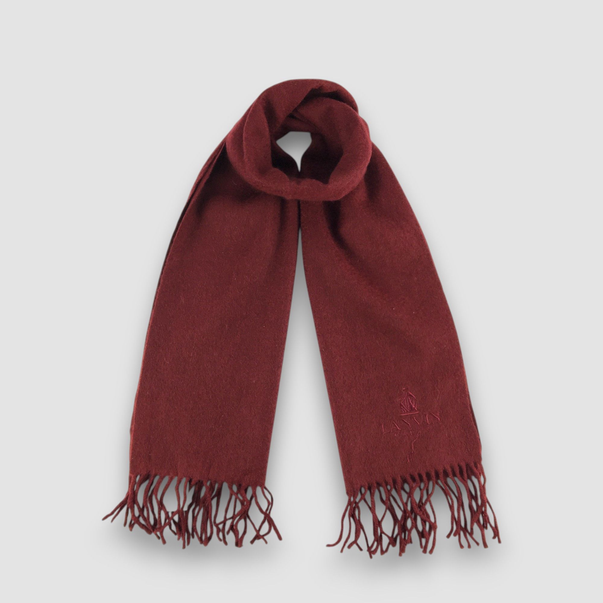 Vintage Vintage Lanvin Scarf Muffler Wool Fringe Scarves Size ONE SIZE - 1 Thumbnail