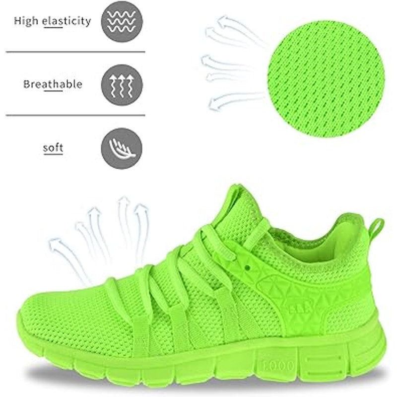 Other Inzcou Women’s Size 6 Neon Green Lightweight Athletic Shoes Size US 6 / IT 36 - 5 Thumbnail