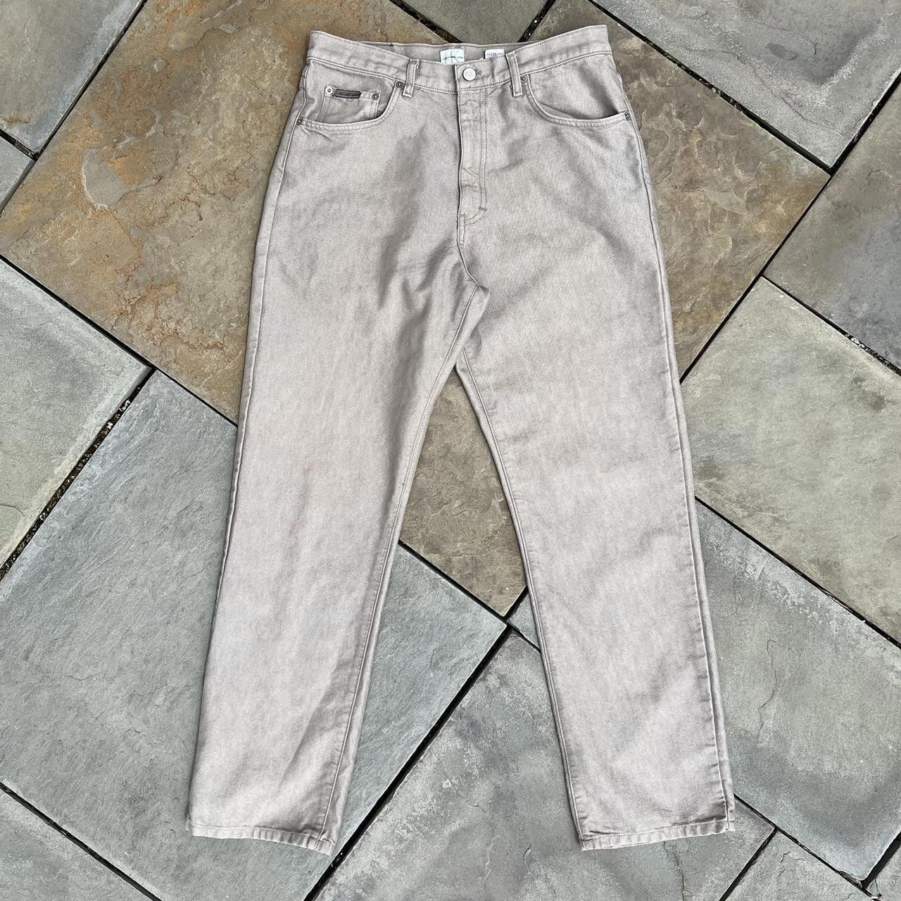 Calvin Klein Vintage 90s Calvin Klein Tan Jeans Made in USA Size US 33 - 1 Thumbnail