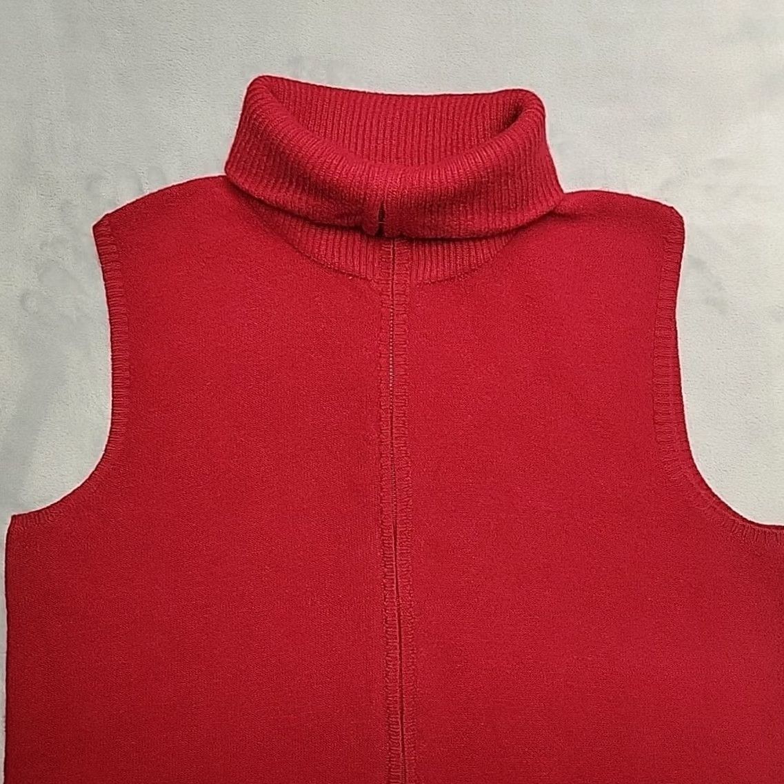 Vintage VINTAGE CJ Banks Sweater Vest Womens 1X Red Wool Knit Full Zip Sleeveless Cardigan Vest Size XL / US 12-14 / IT 48-50 - 3 Thumbnail
