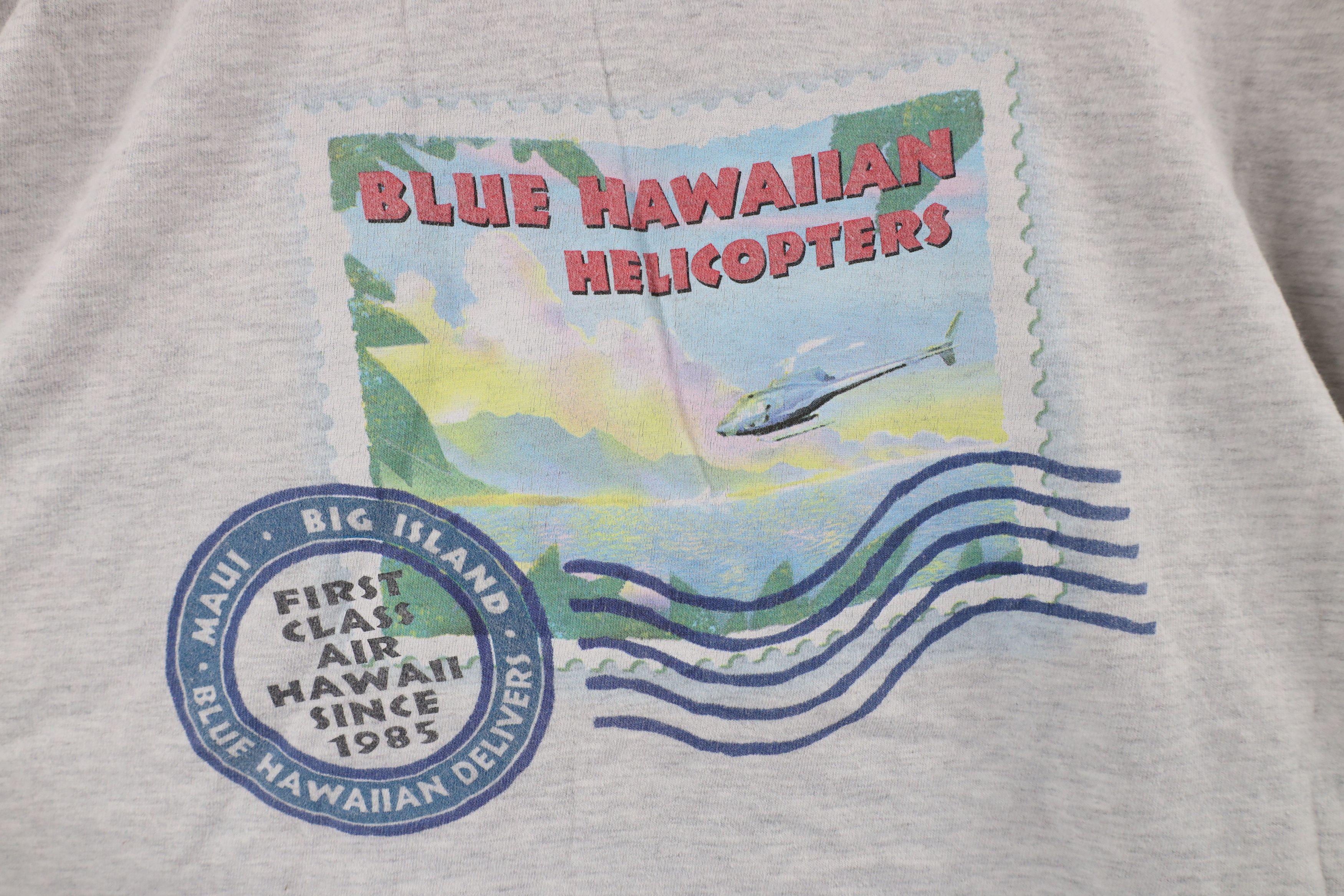 Vintage Vintage 90s Blue Hawaiian Helicopters Short Sleeve T-Shirt Size US XL / EU 56 / 4 - 9 Thumbnail