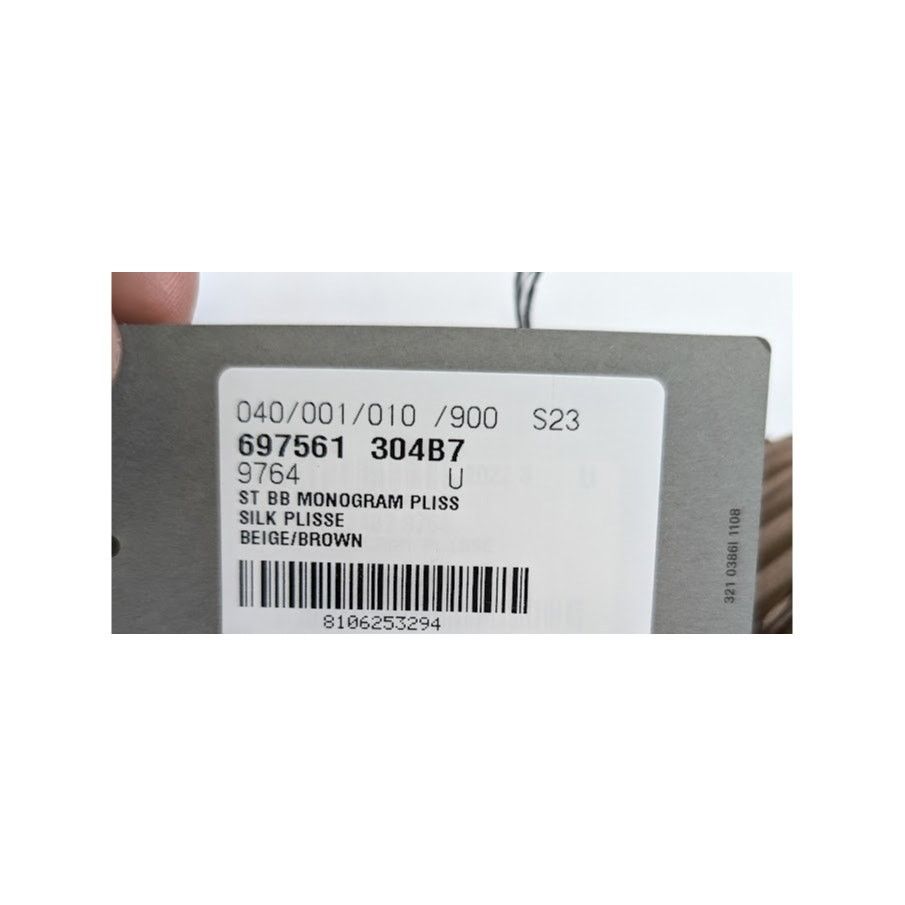 Balenciaga o1rshd1 Size: OS / ST BB Monogram Silk Pilsse in Beige Brown Size ONE SIZE - 13 Thumbnail