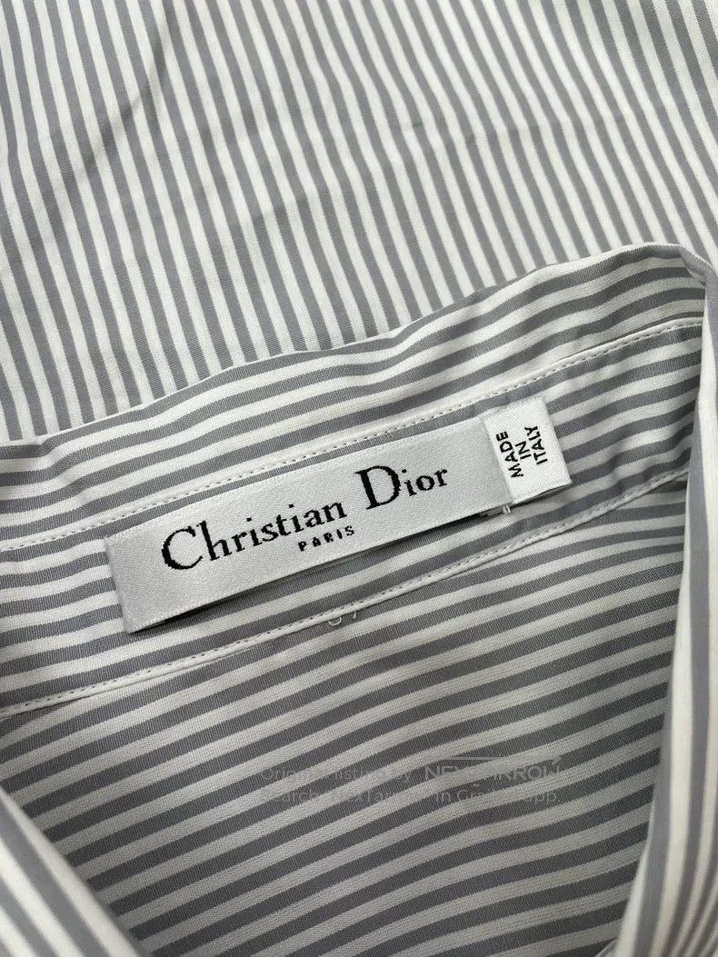 Dior Dior Studded shield striped shirt Size XS / US 0-2 / IT 36-38 - 4 Thumbnail