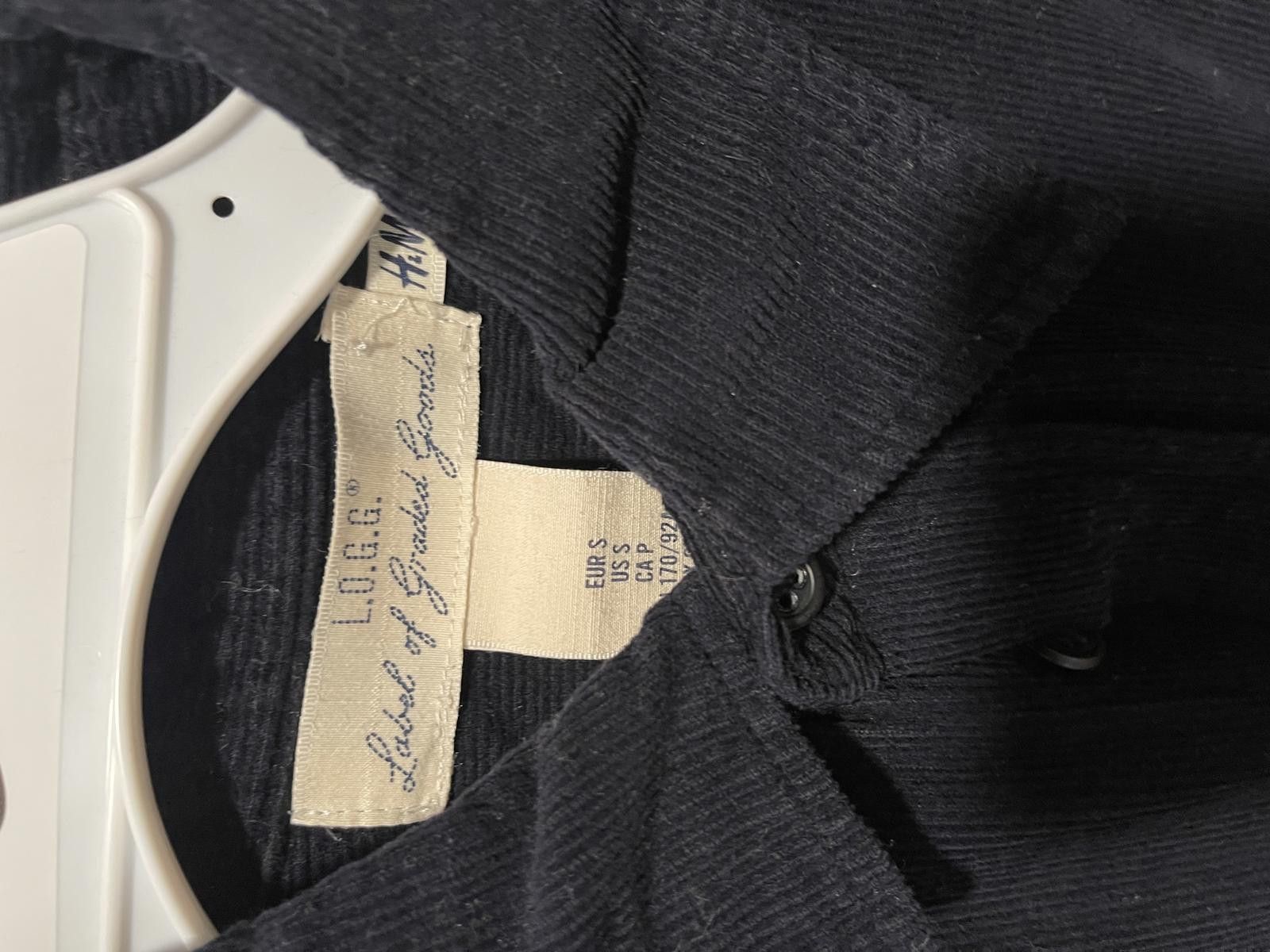 H&M Navy H&M Corduroy Button-Up Shirt, Size S Size US S / EU 44-46 / 1 - 3 Thumbnail