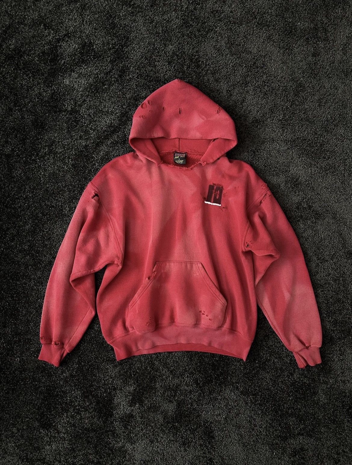 Vintage × basketcase gallery Basketcase Gallery “ I Rock “ Thrashed Sun Faded Hoodie Size US M / EU 48-50 / 2 - 2 Thumbnail