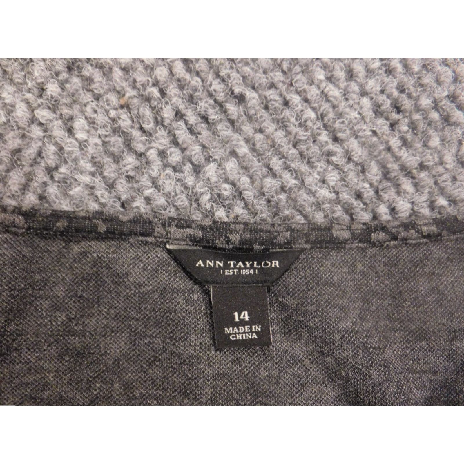 Ann Taylor Ann Taylor Dress 14 Gray Midi A-Line Womens Sleeveless Knit Polyester Cotton Stretch Strap 14 Womens Wear Fall Casual Birthday Gift Size XL / US 12-14 / IT 48-50 - 4 Thumbnail