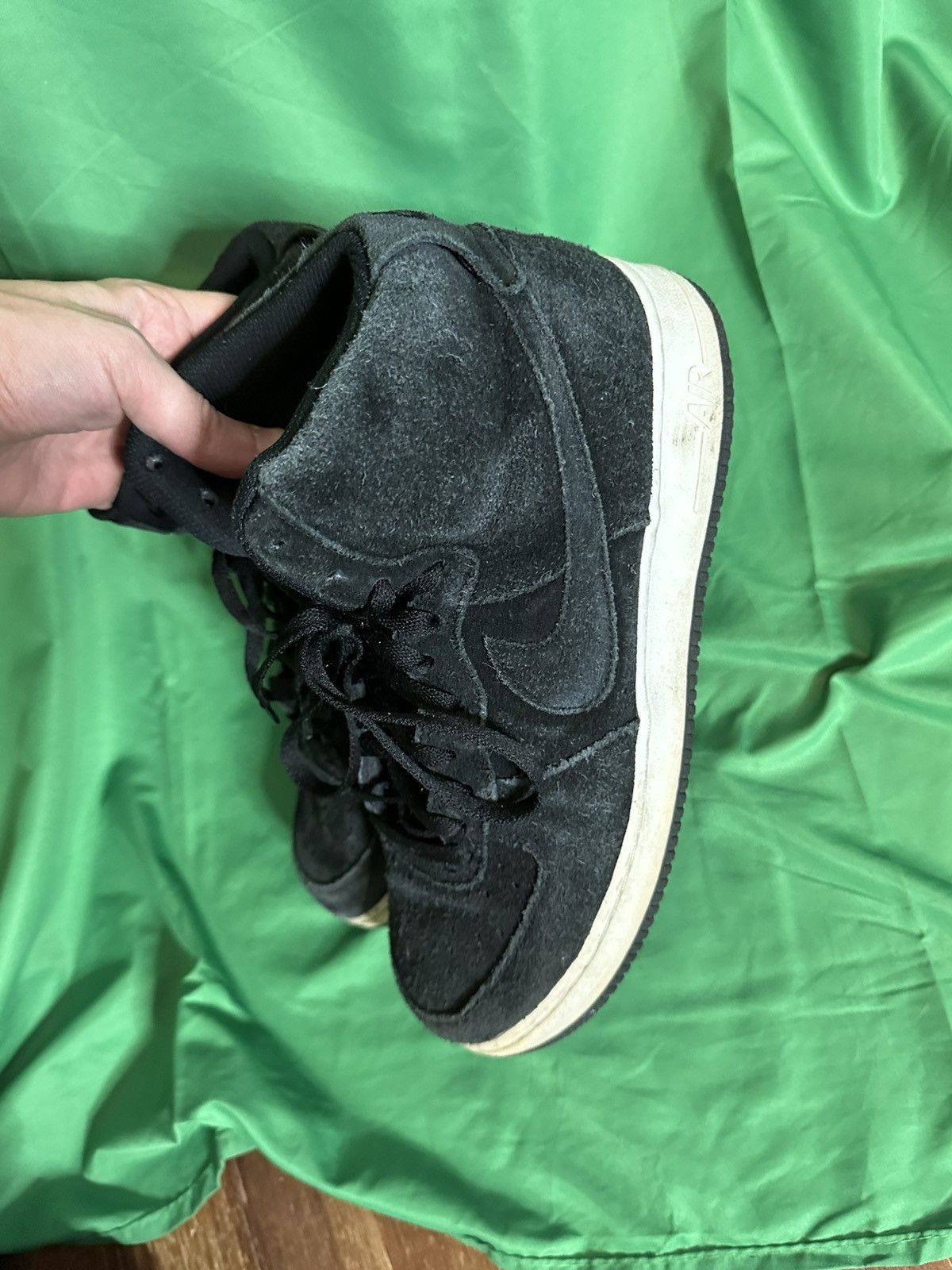 Air Force 1 ‘07 Triple Black suede sneakers
