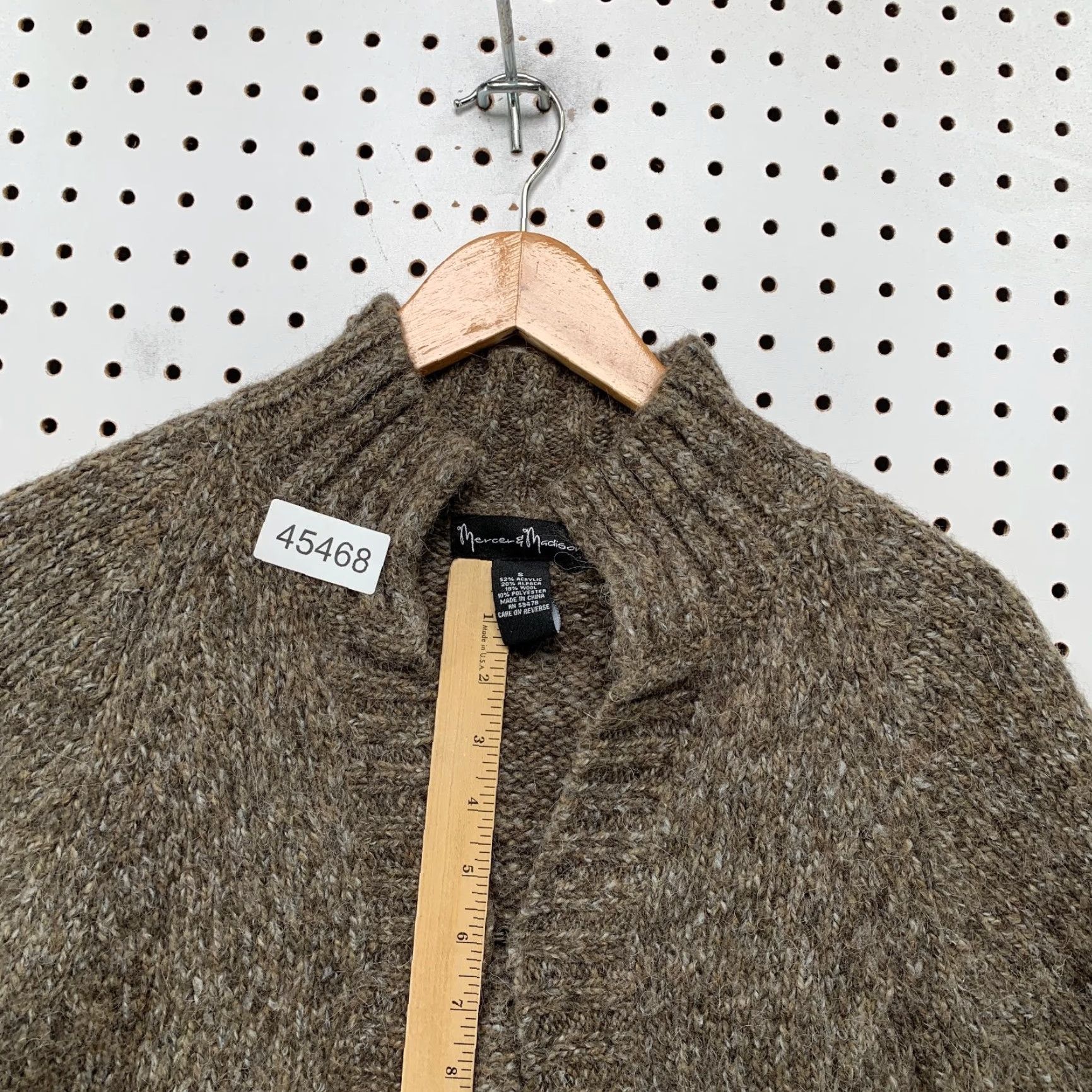 Madison VINTAGE Mercer & Madison Cardigan Cape Wool Sweater Womens Small Brown Alpaca Size S / US 4 / IT 40 - 6 Thumbnail