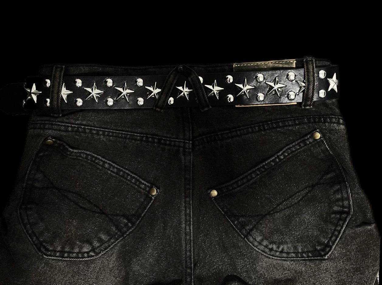 Japanese Brand × Vintage Retro y2k punk faux leather multi star rivet studded belt Size ONE SIZE - 5 Thumbnail