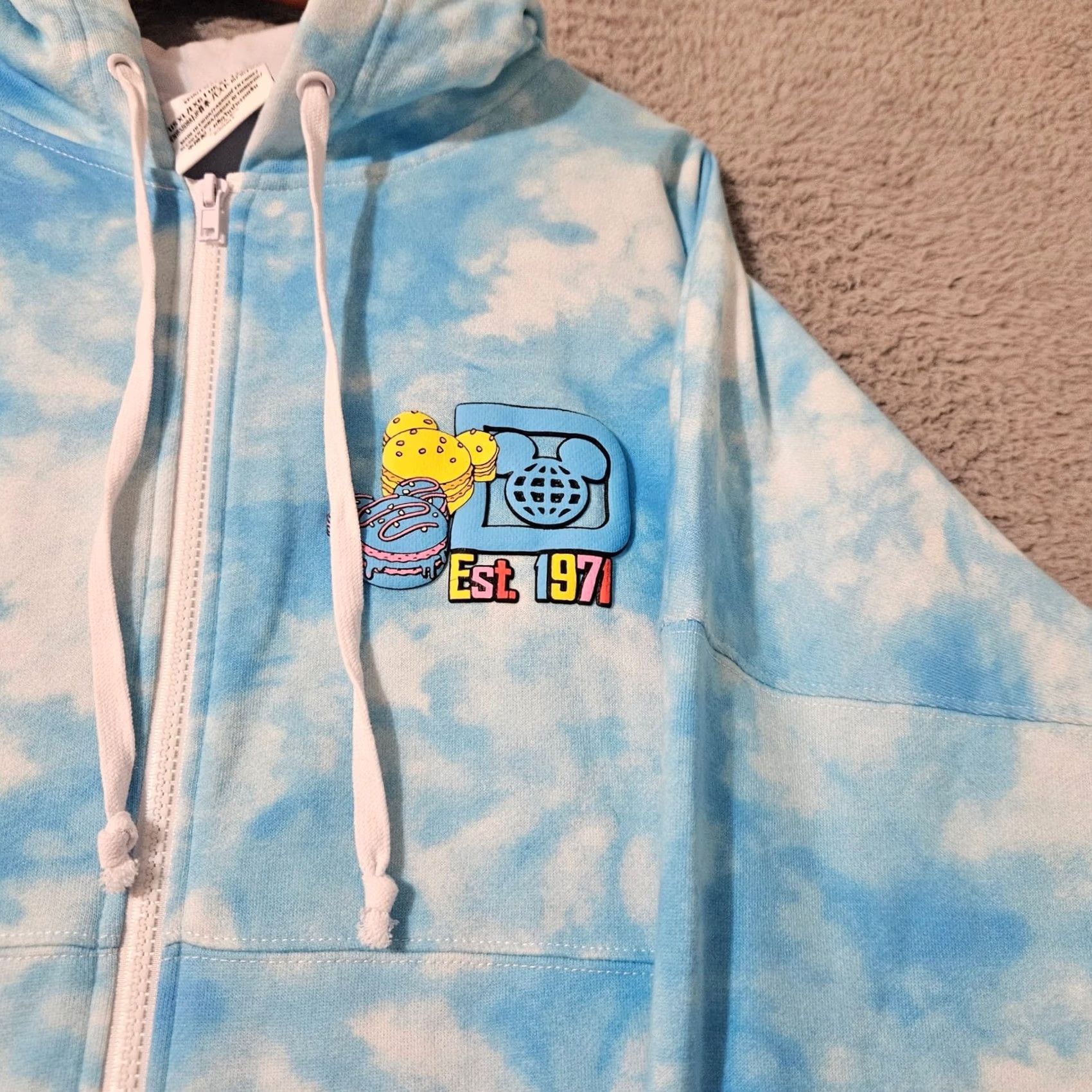 Disney Disney Spirit Jersey Hoodie Adult XL Blue Tie Dye WDW Eats Macarons Womens Size XL / US 12-14 / IT 48-50 - 6 Thumbnail