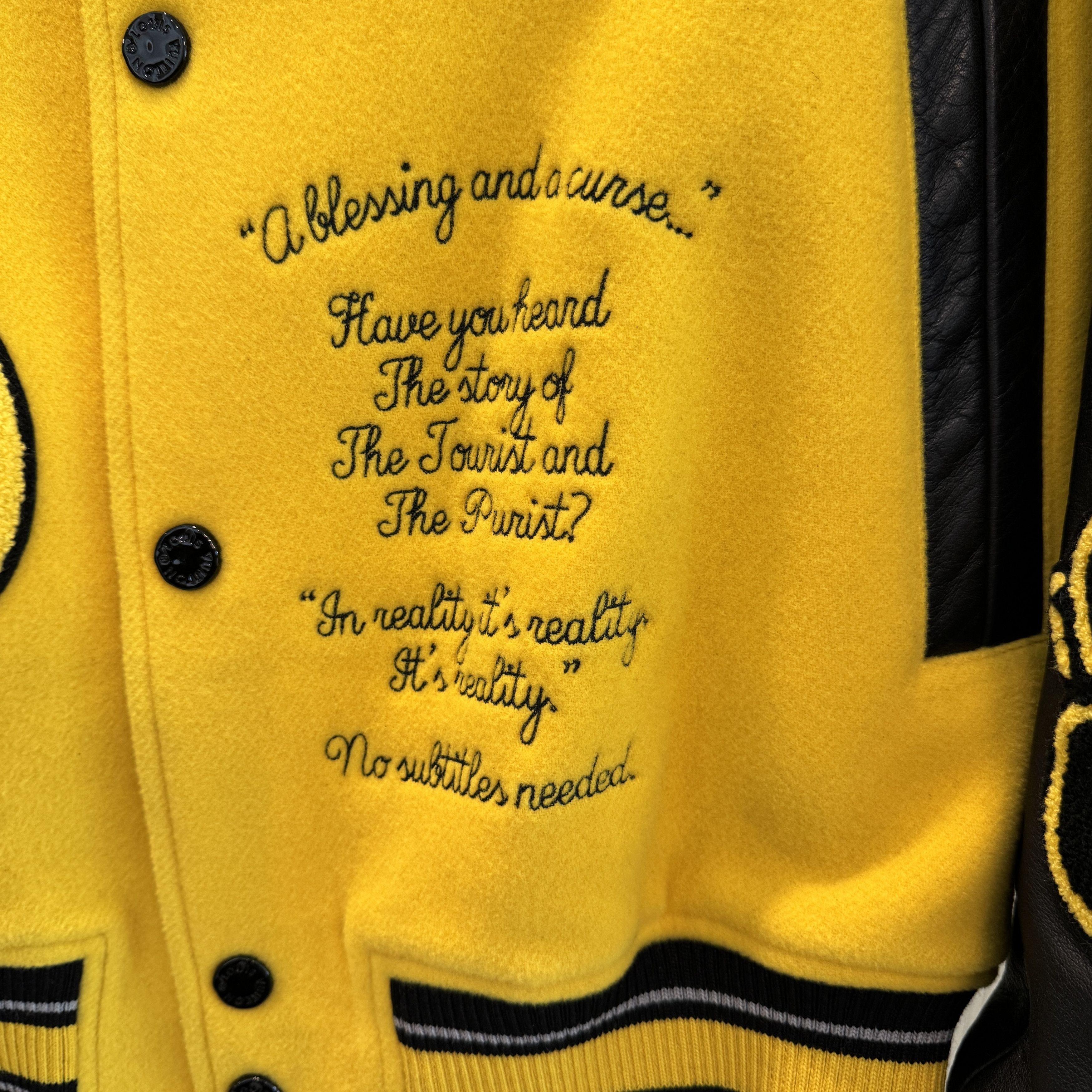 Louis Vuitton LOUIS VUITTON SS22 VARSITY JACKET - YELLOW/BLACK Size US L / EU 52-54 / 3 - 2 Thumbnail
