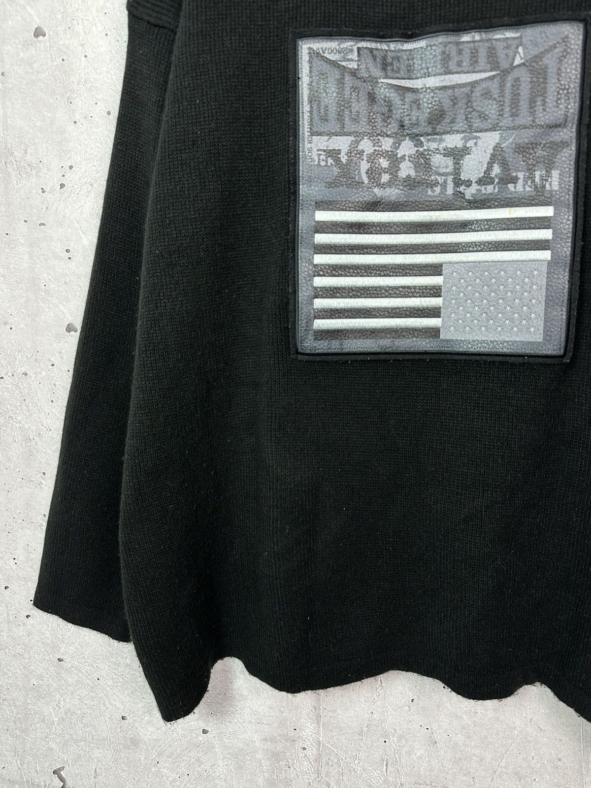 Avirex × Vintage Y2K Vintage Avirex Oversized Black Knit Sweater Size US XXL / EU 58 / 5 - 5 Thumbnail