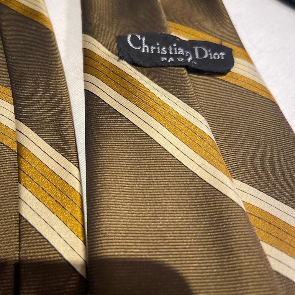 Dior Christian Dior Stripped Tie Size ONE SIZE - 2 Thumbnail