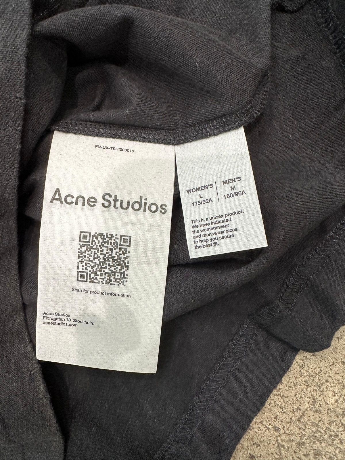Acne Studios ACNE STUDIOS - Logo T-shirt Relaxed Fit Faded Black Size US M / EU 48-50 / 2 - 2 Thumbnail
