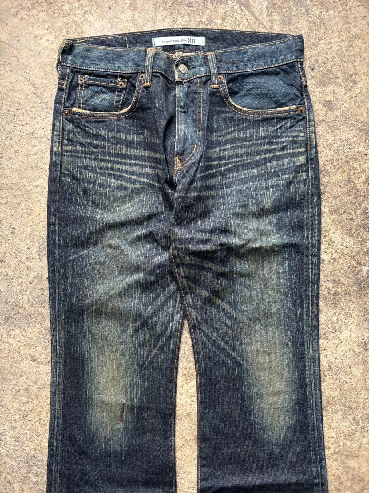 Japanese Brand 2000s Japanese Edwin Claw Marks Distressed Bootcut Jeans Size US 31 - 2 Thumbnail