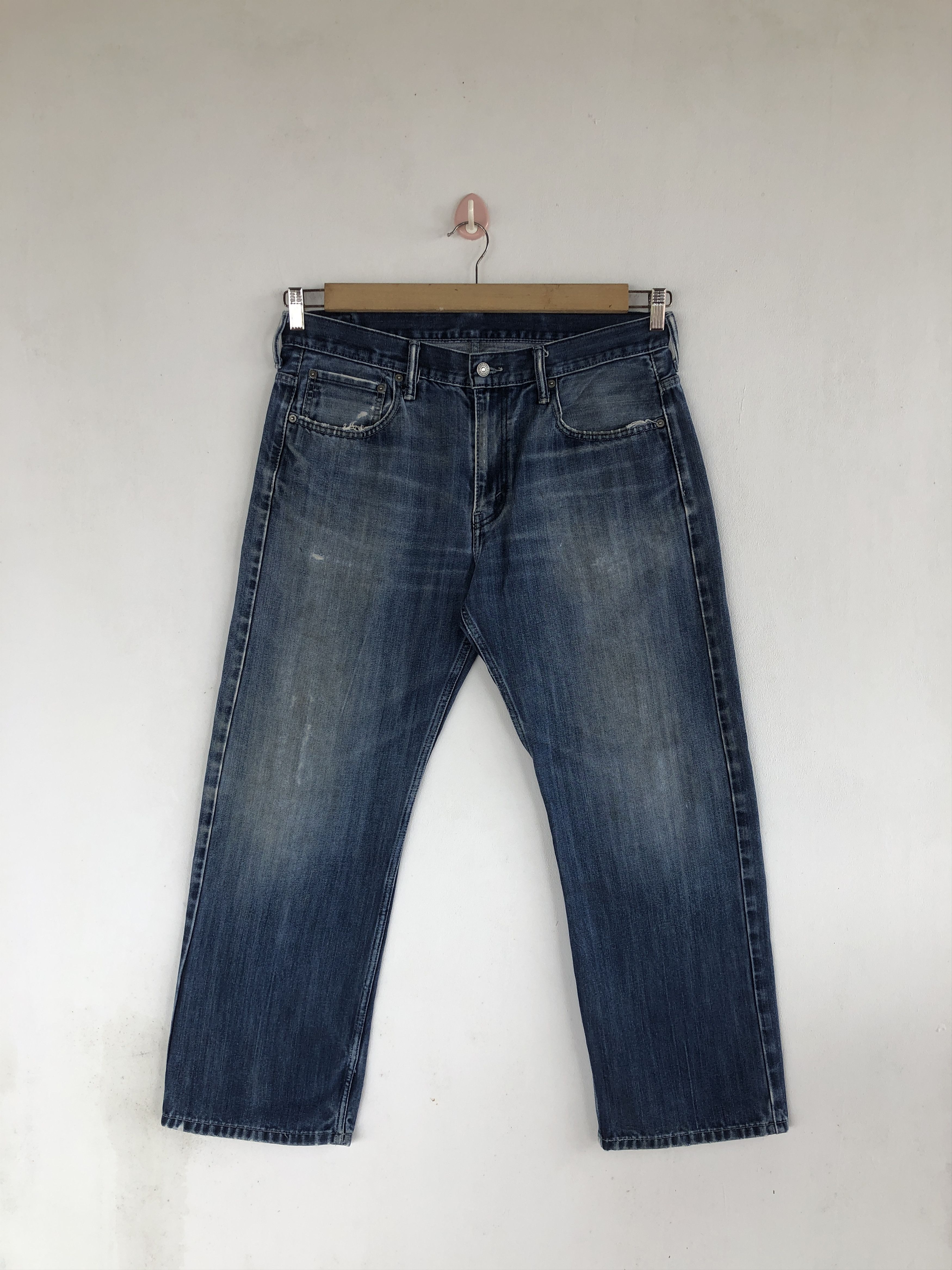 Levi's Vintage Y2K Levis Ripped Baggy Jeans Levi's 569 Faded Denim Size US 32 / EU 48 - 1 Thumbnail