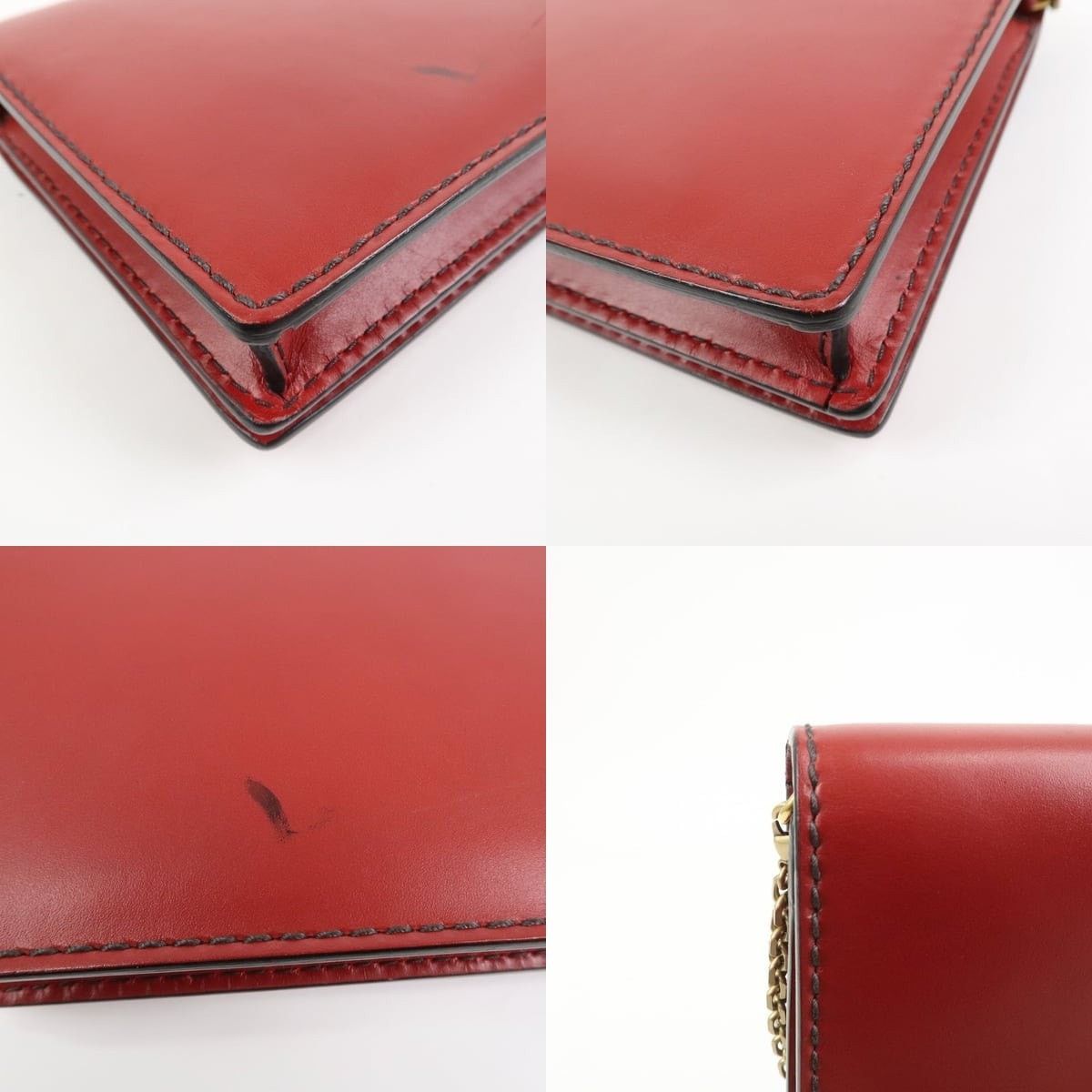 Christian Dior Monsieur Christian Dior J'Adior Calfskin Wallet On Chain Red Size ONE SIZE - 5 Thumbnail